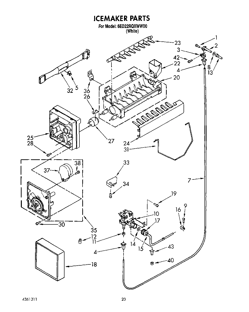 14 - ICE MAKER, LIT/OPTIONAL
