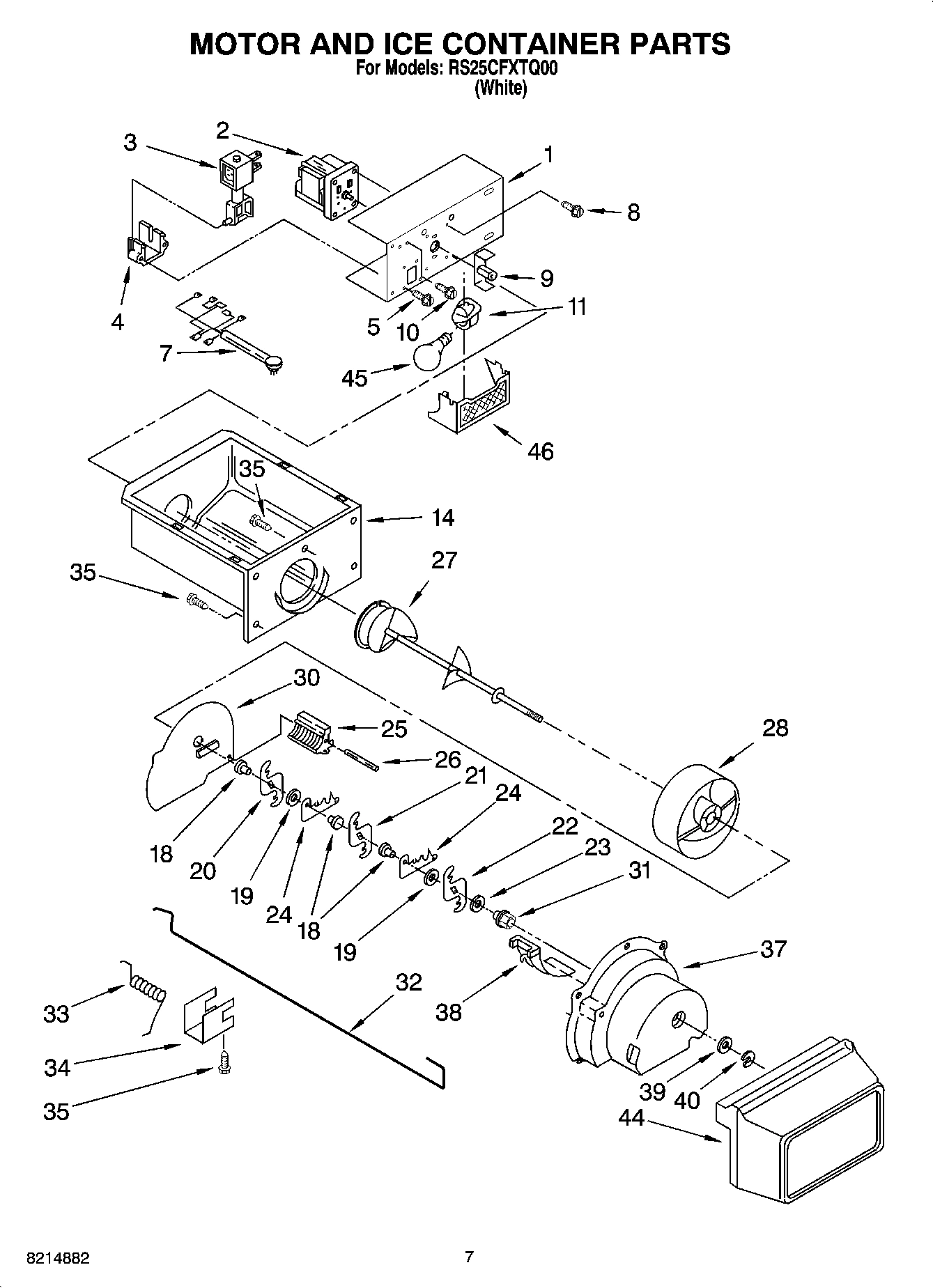 05 - MOTOR AND ICE CONTAINER PARTS