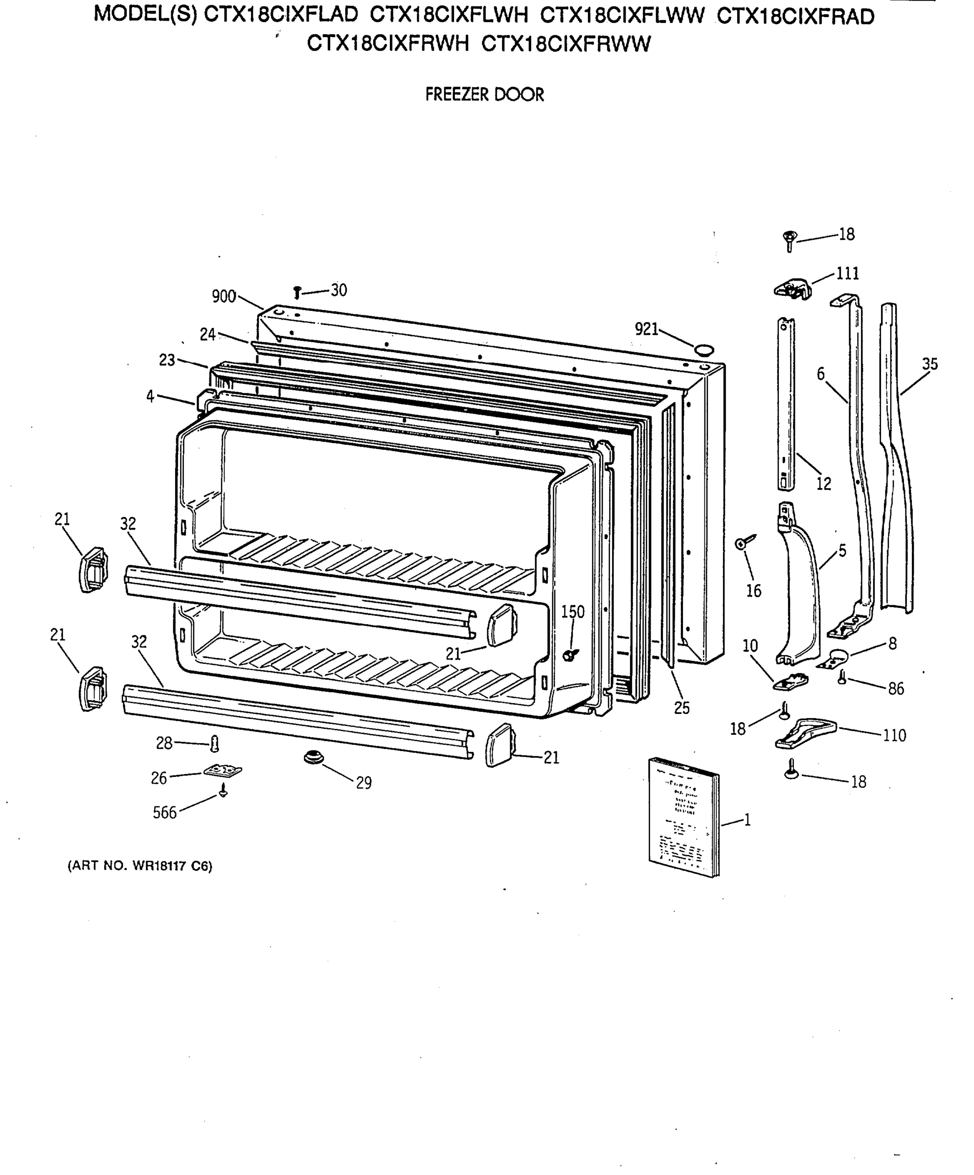 FREEZER DOOR