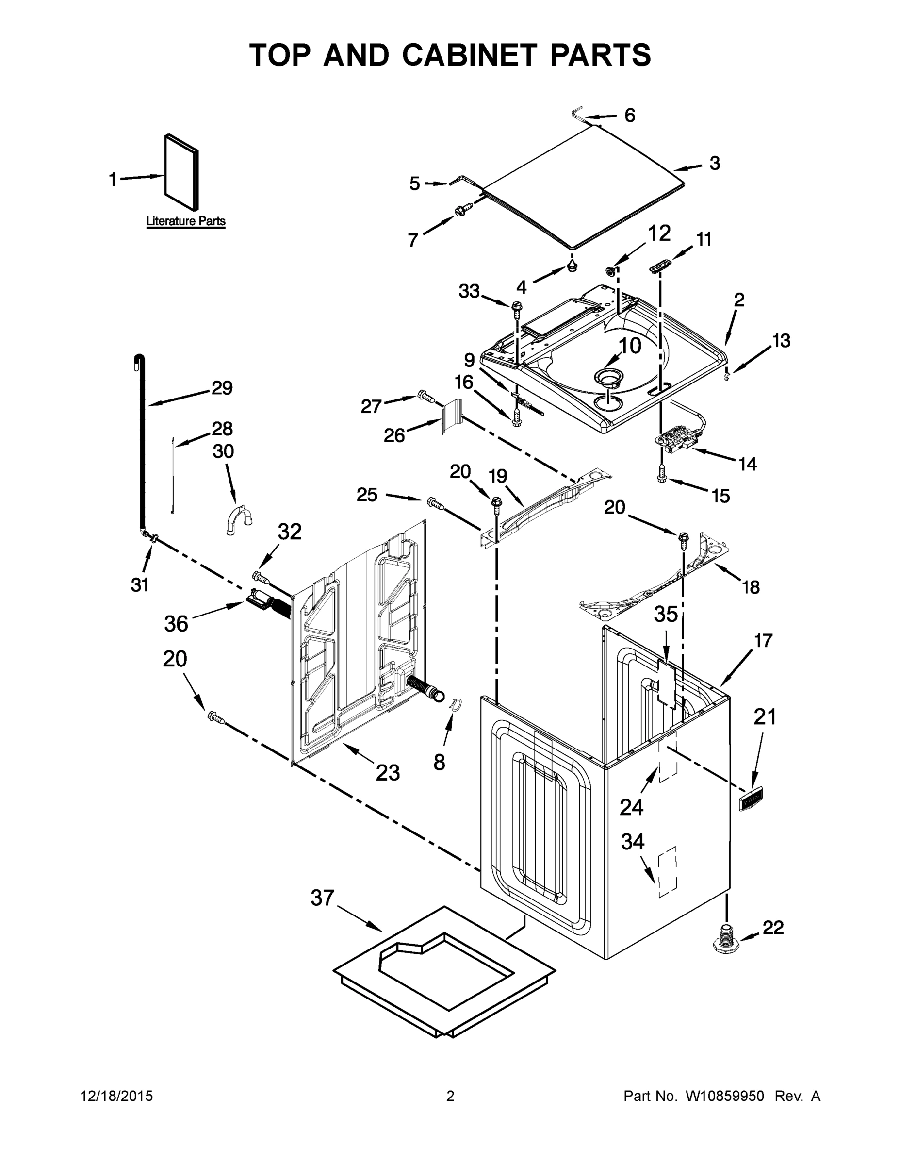02 - TOP AND CABINET PARTS