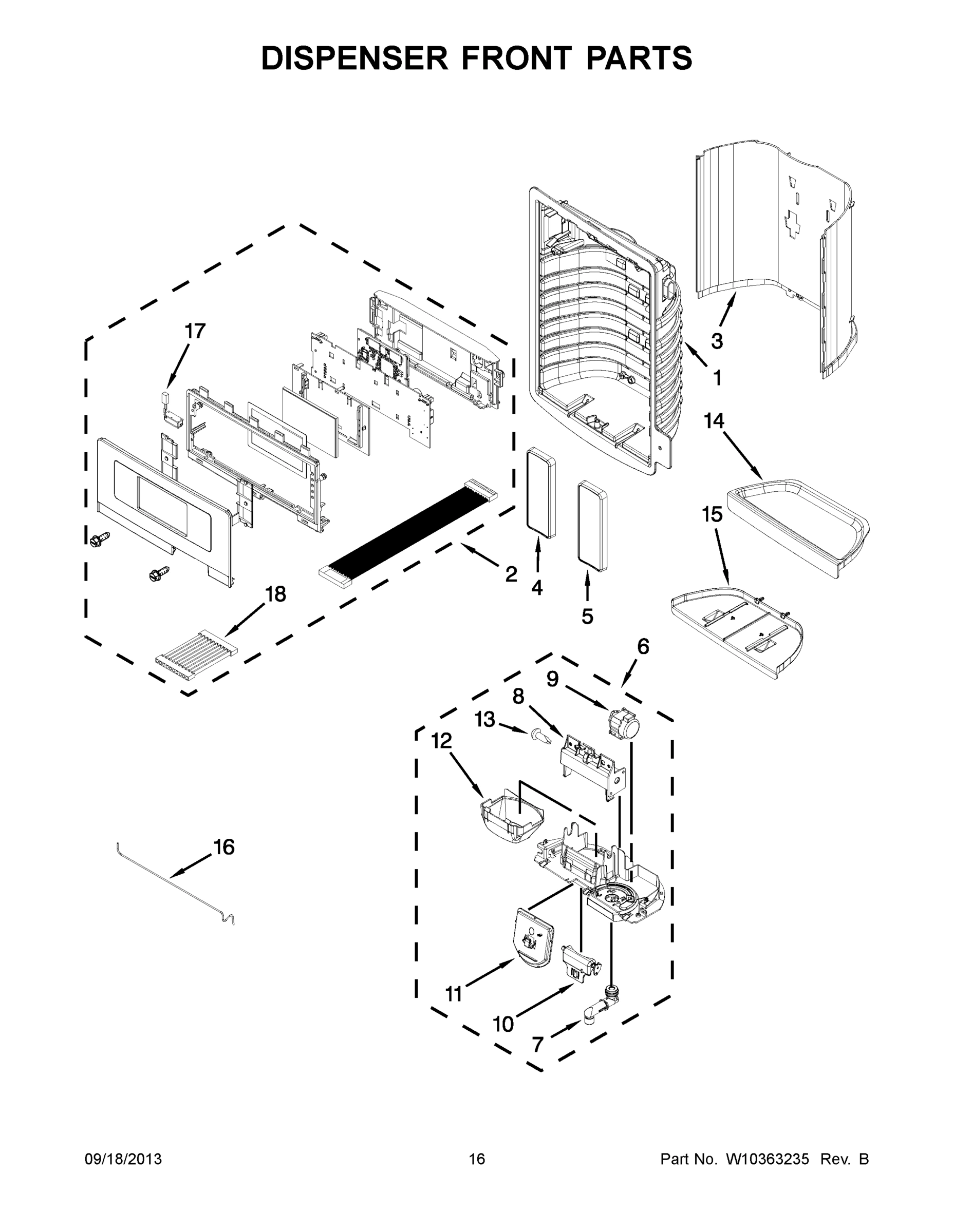 09 - DISPENSER FRONT PARTS