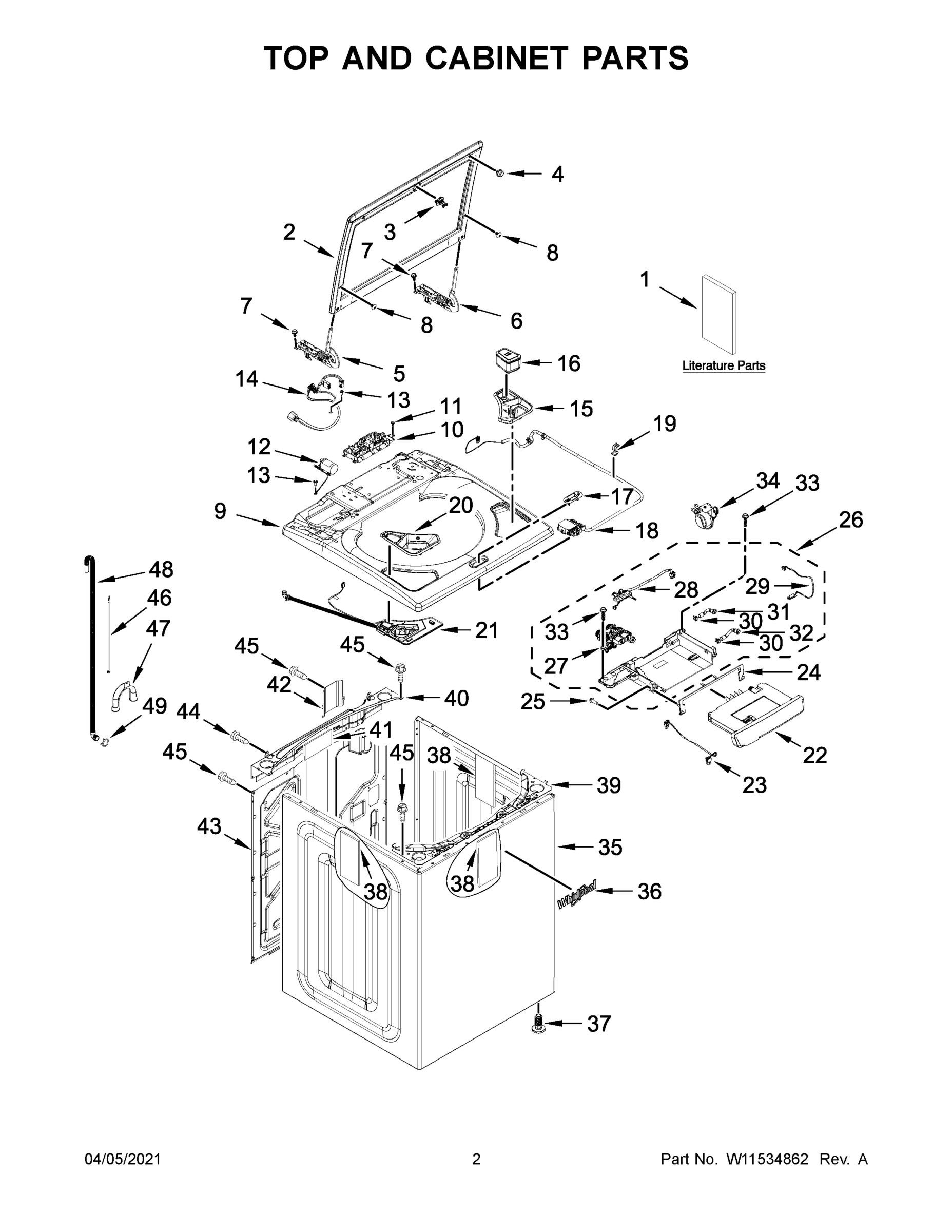 02 - TOP AND CABINET PARTS