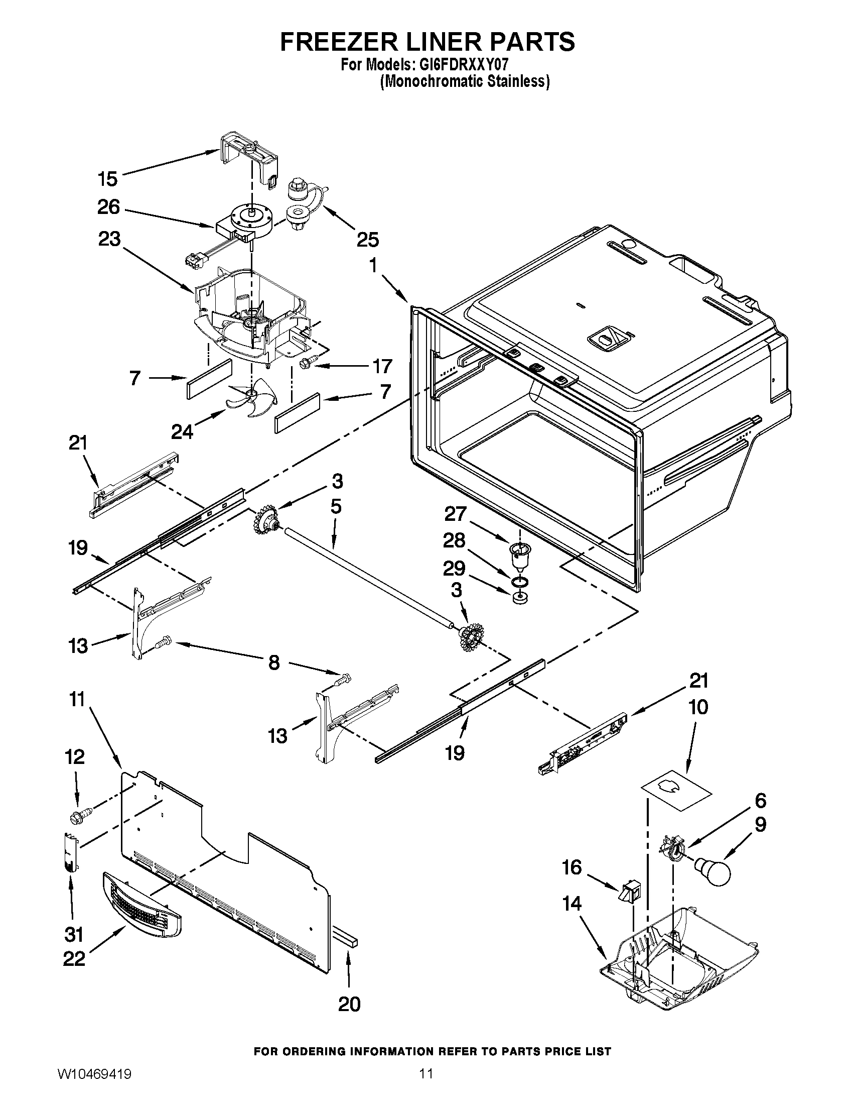 06 - FREEZER LINER PARTS