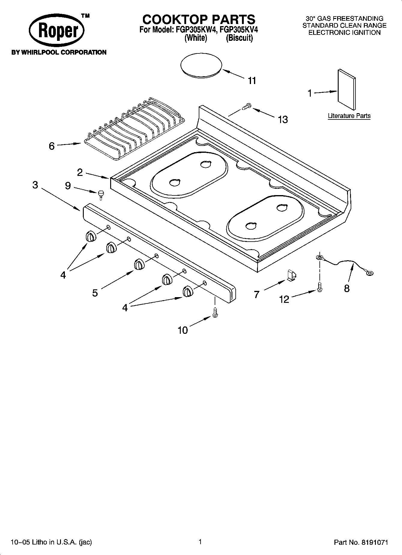 01 - COOKTOP PARTS