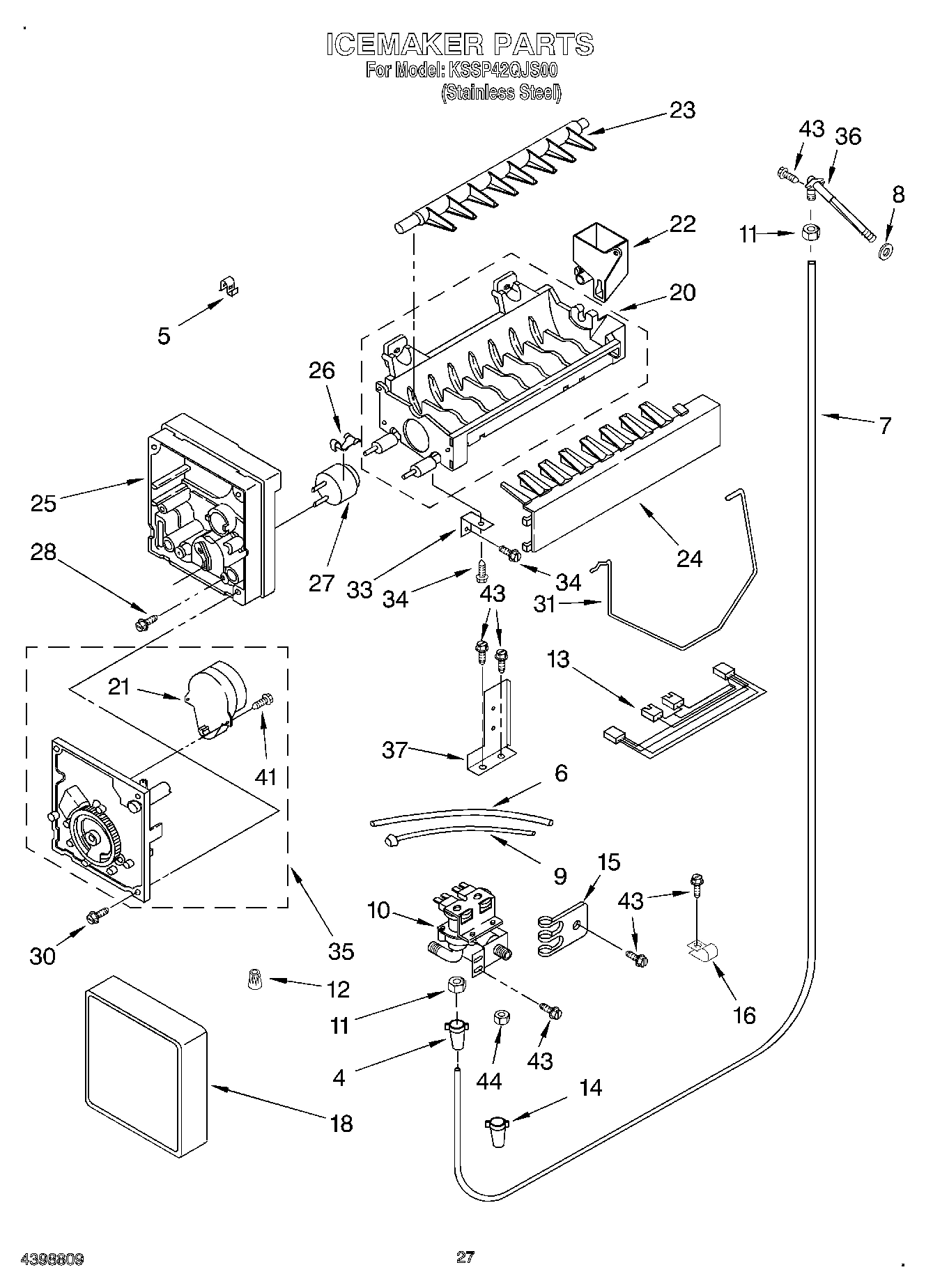 17 - ICE MAKER, OPTIONAL