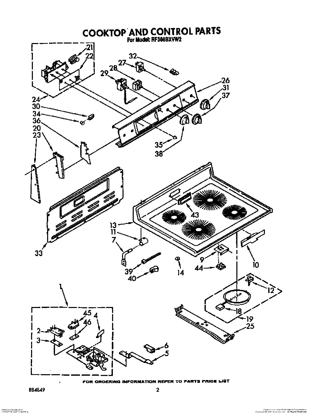 02 - COOKTOP AND CONTROL, LIT/OPTIONAL