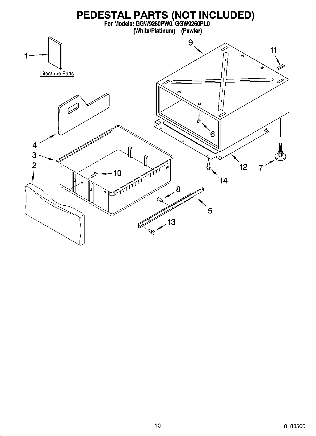 06 - PEDESTAL PARTS (NOT INCLUDED), OPTIONAL PARTS (NOT INCLUDED)