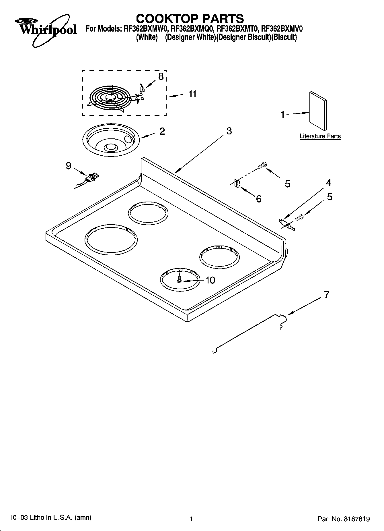 01 - COOKTOP PARTS