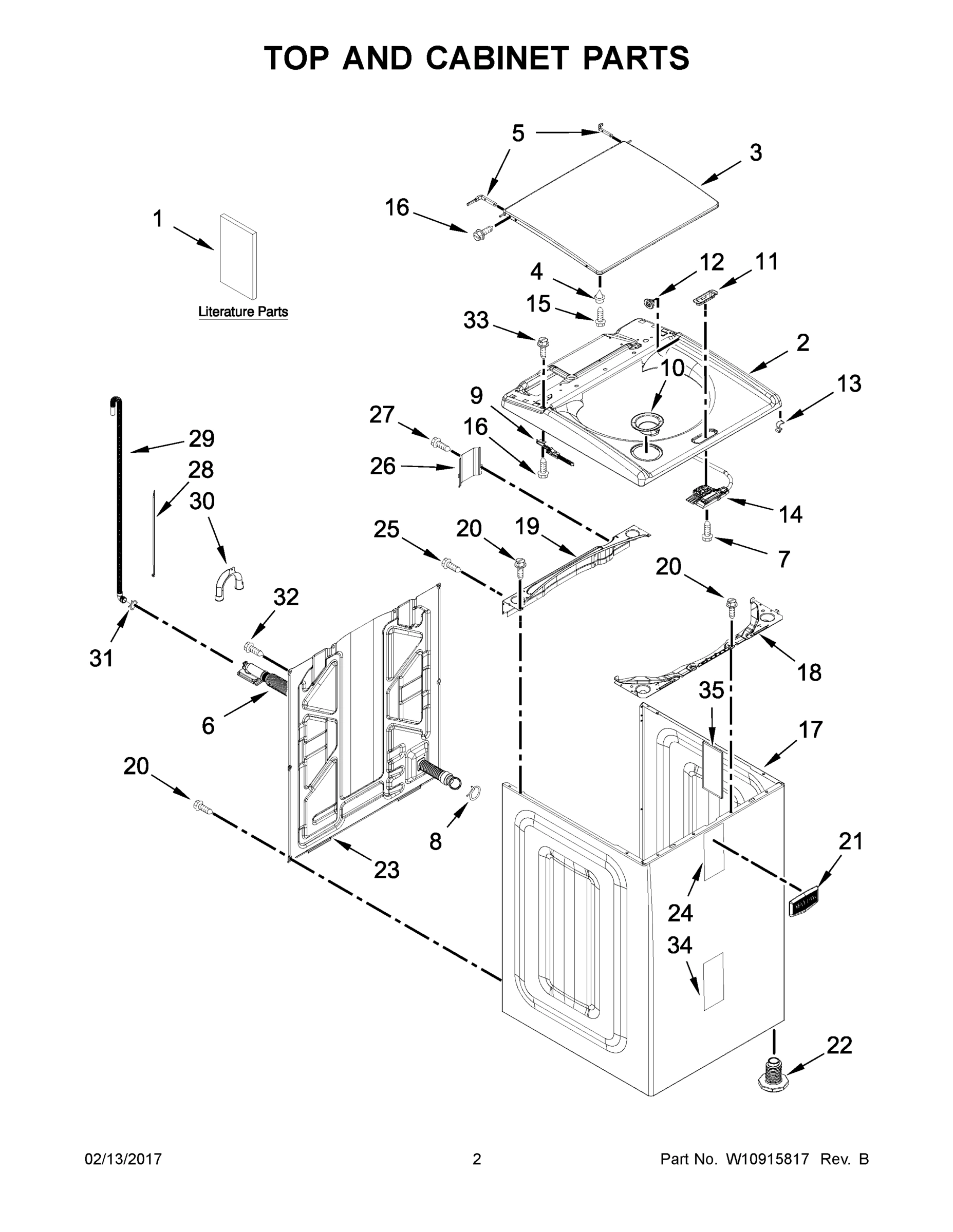 02 - TOP AND CABINET PARTS