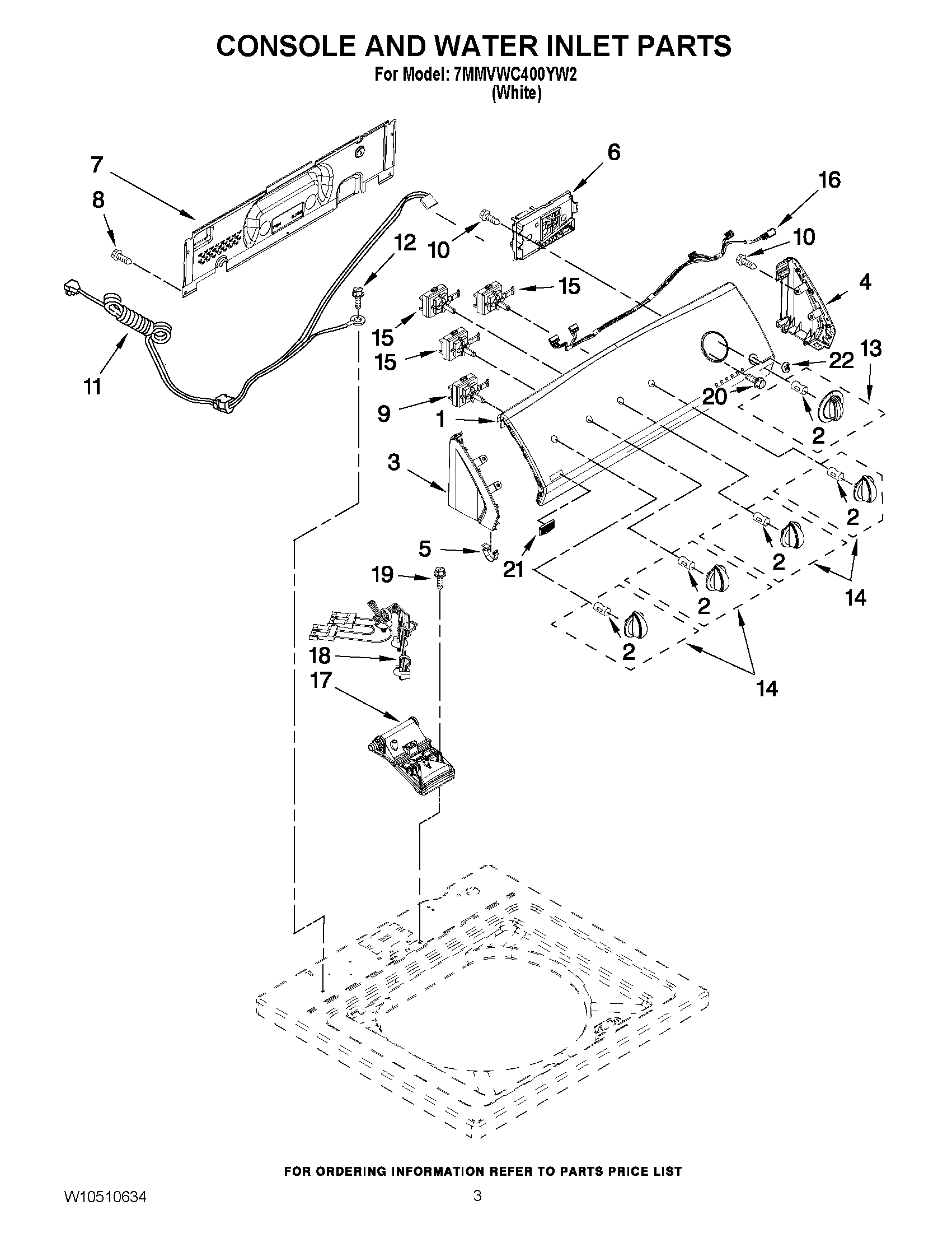 02 - CONSOLE AND WATER INLET PARTS