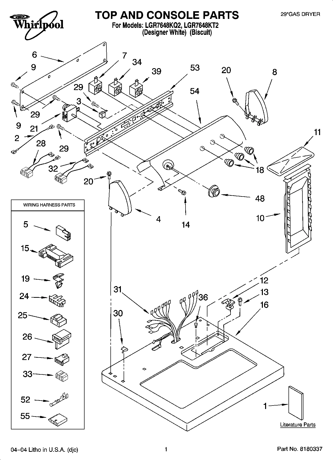 01 - TOP AND CONSOLE PARTS