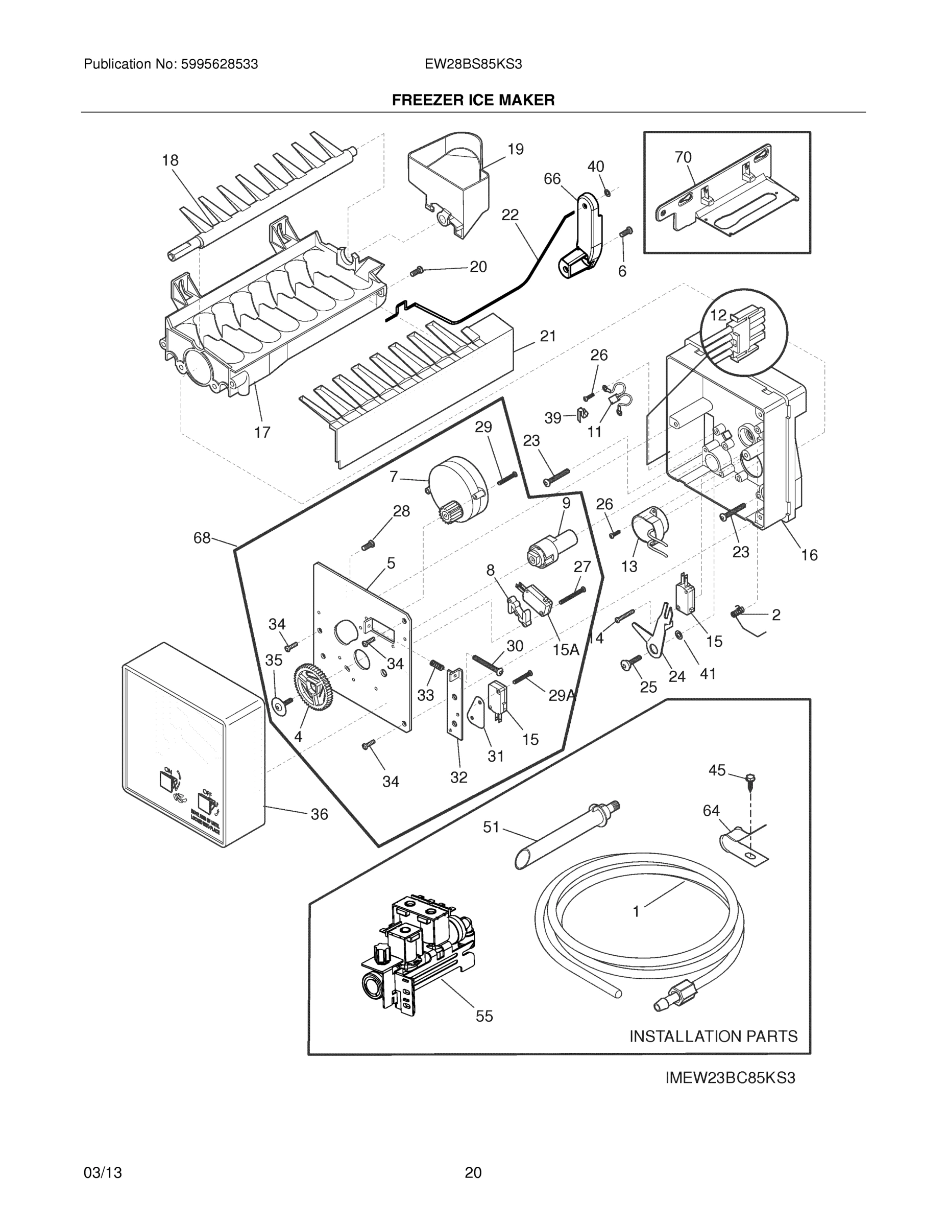 19 - FREEZER ICE MAKER