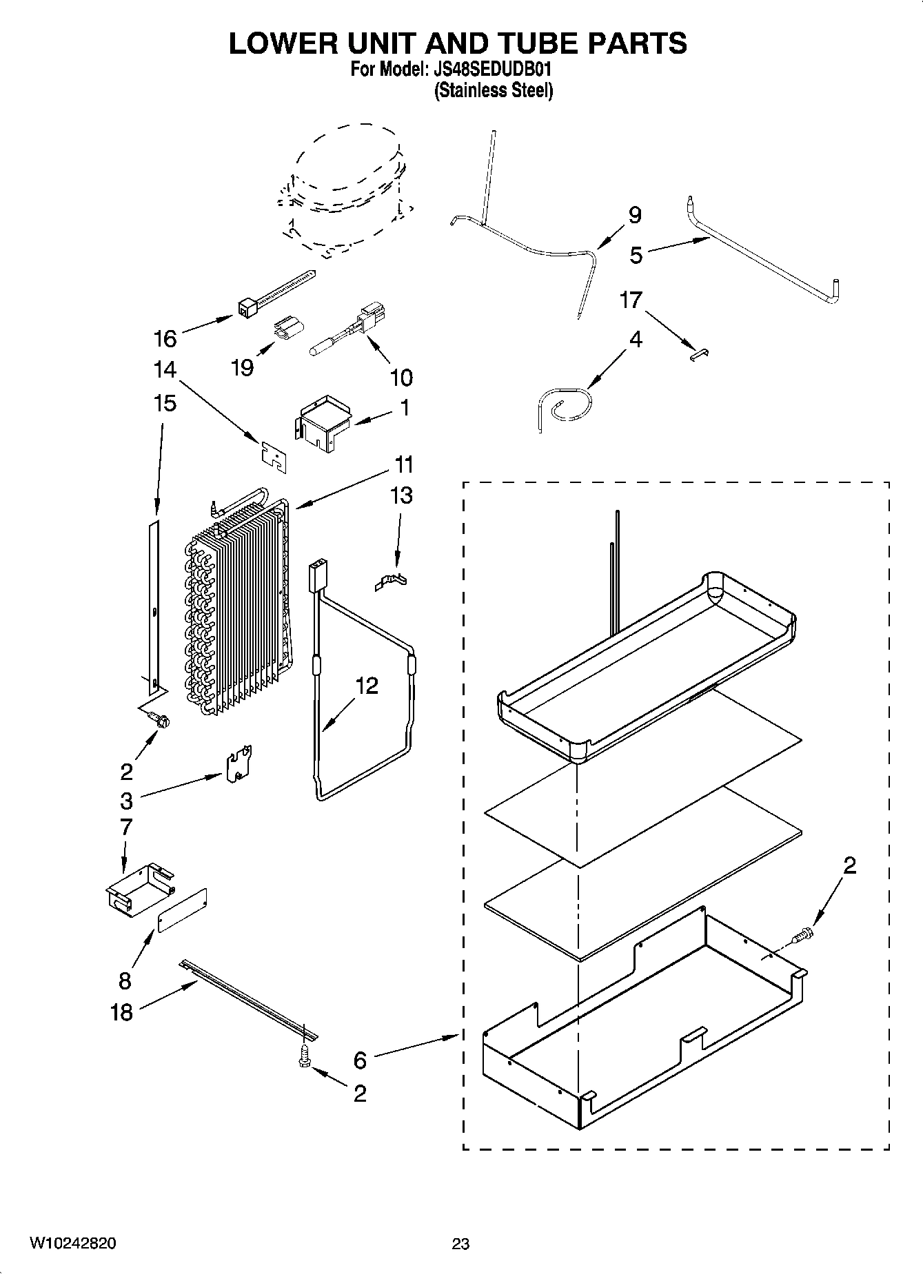 14 - LOWER UNIT AND TUBE PARTS