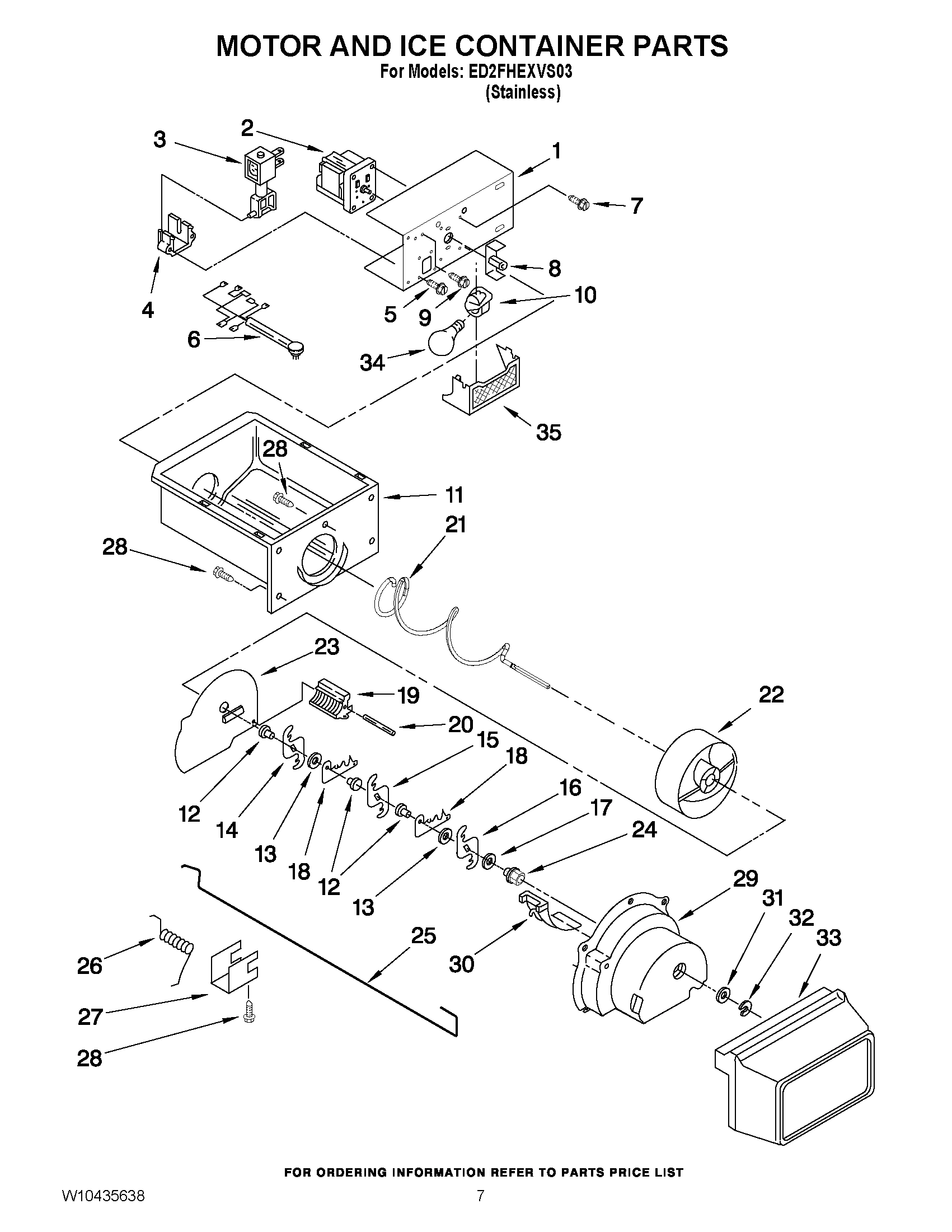 05 - MOTOR AND ICE CONTAINER PARTS