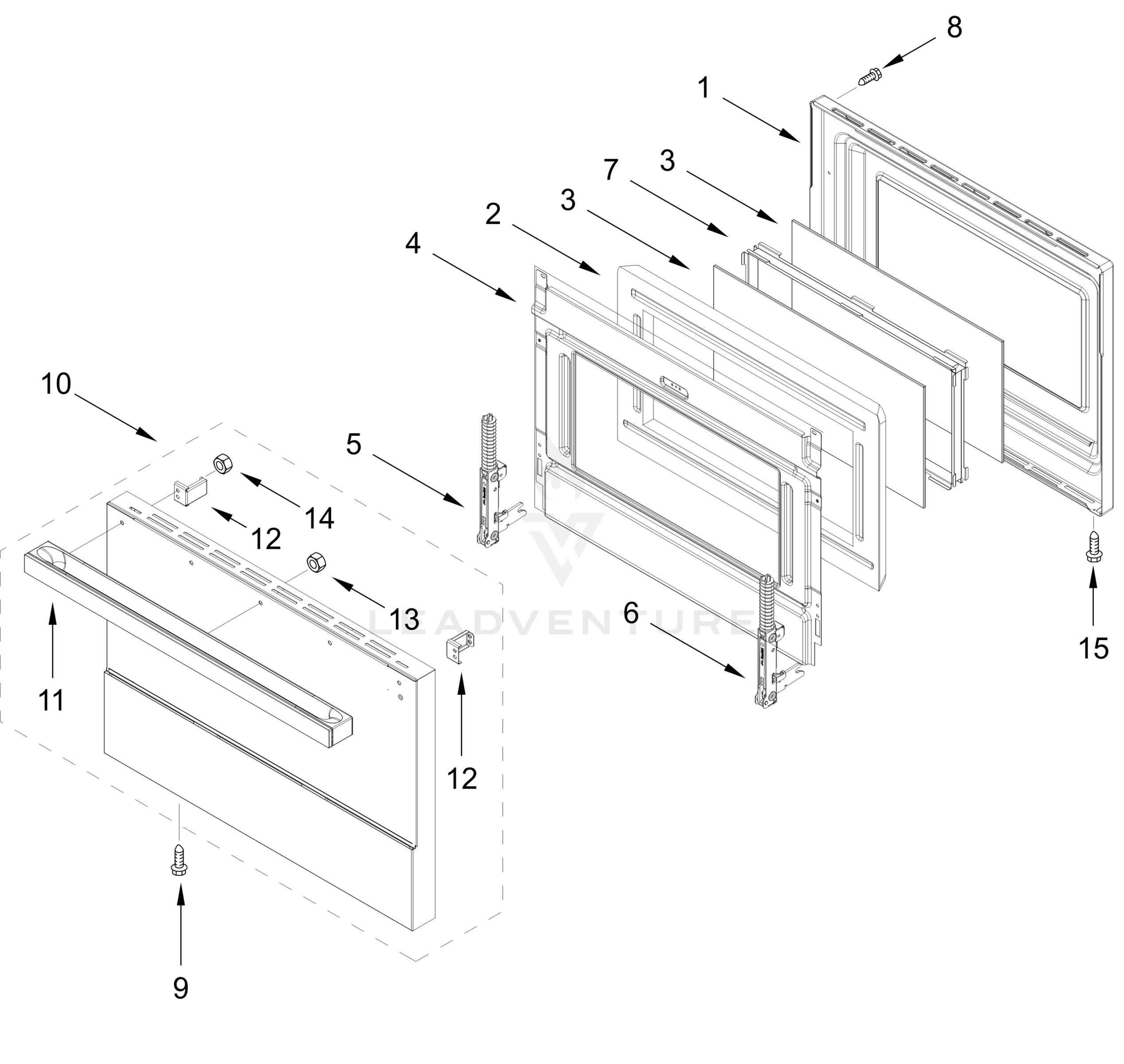 OVEN DOOR PARTS