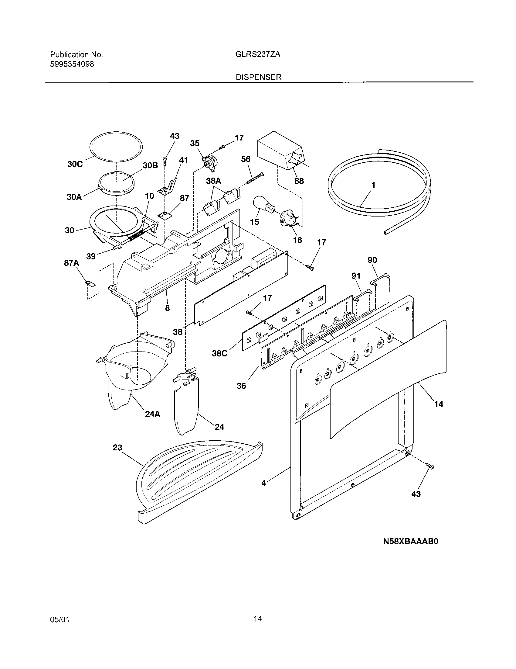 15 - ICE & WATER DISPENSER