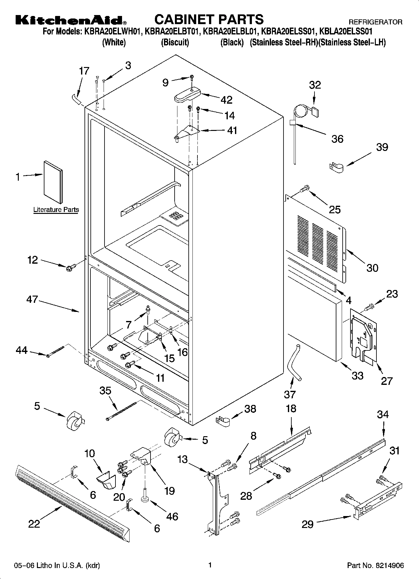 01 - CABINET PARTS