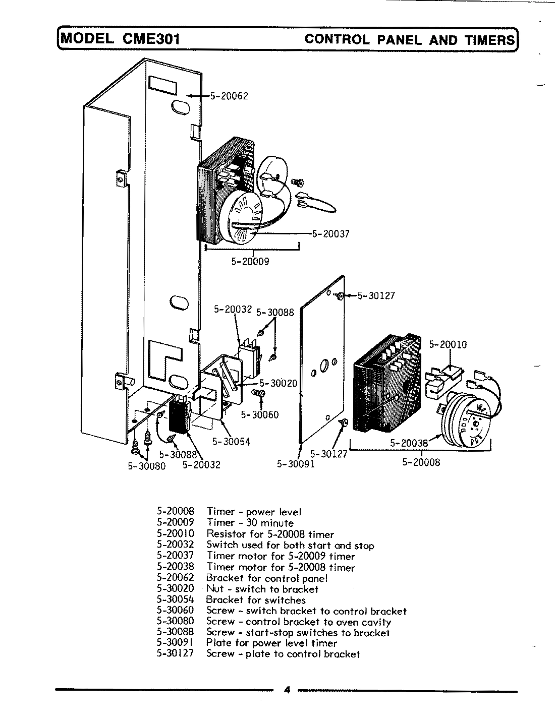 06 - CONTROL PANEL & TIMER (REAR-CME301)