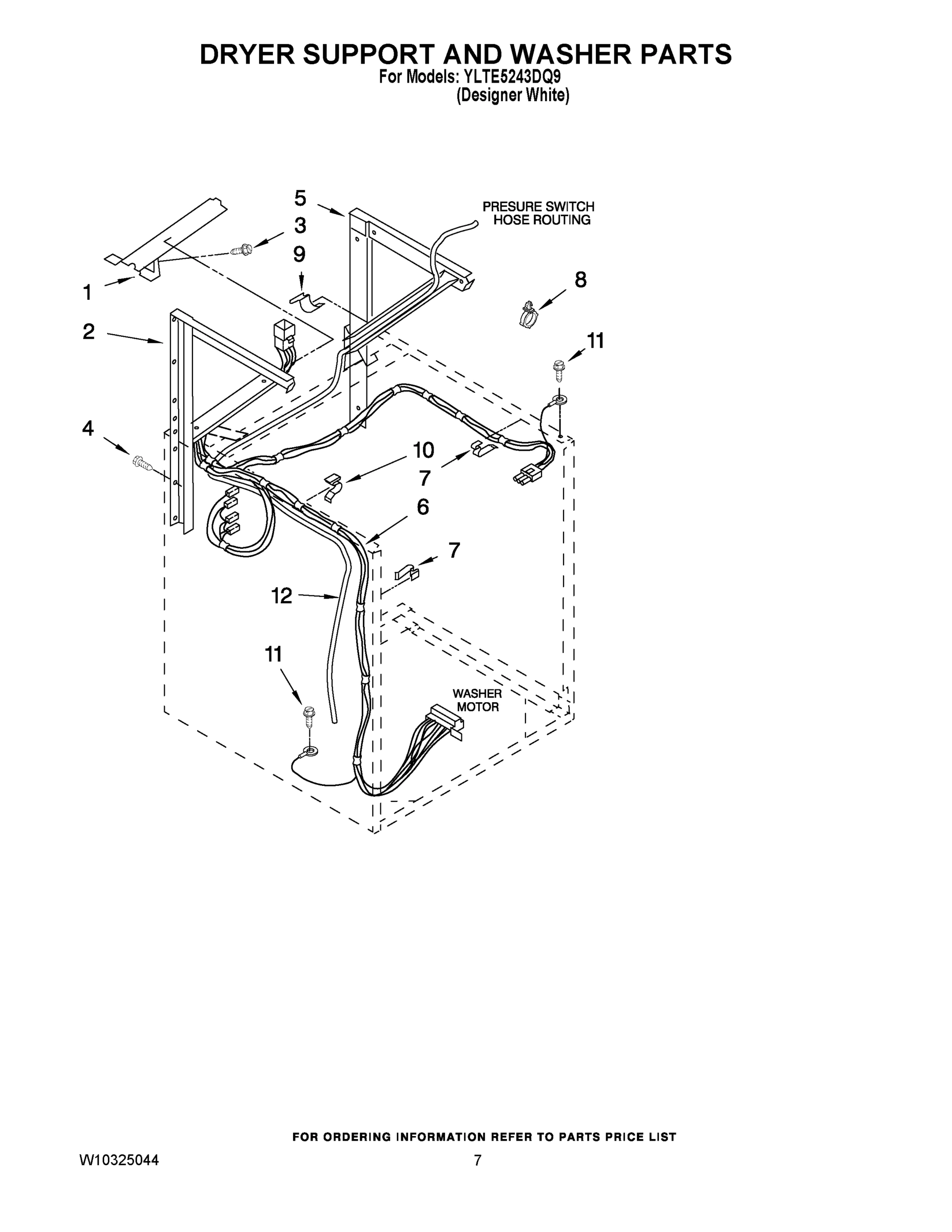 05 - DRYER SUPPORT AND WASHER PARTS