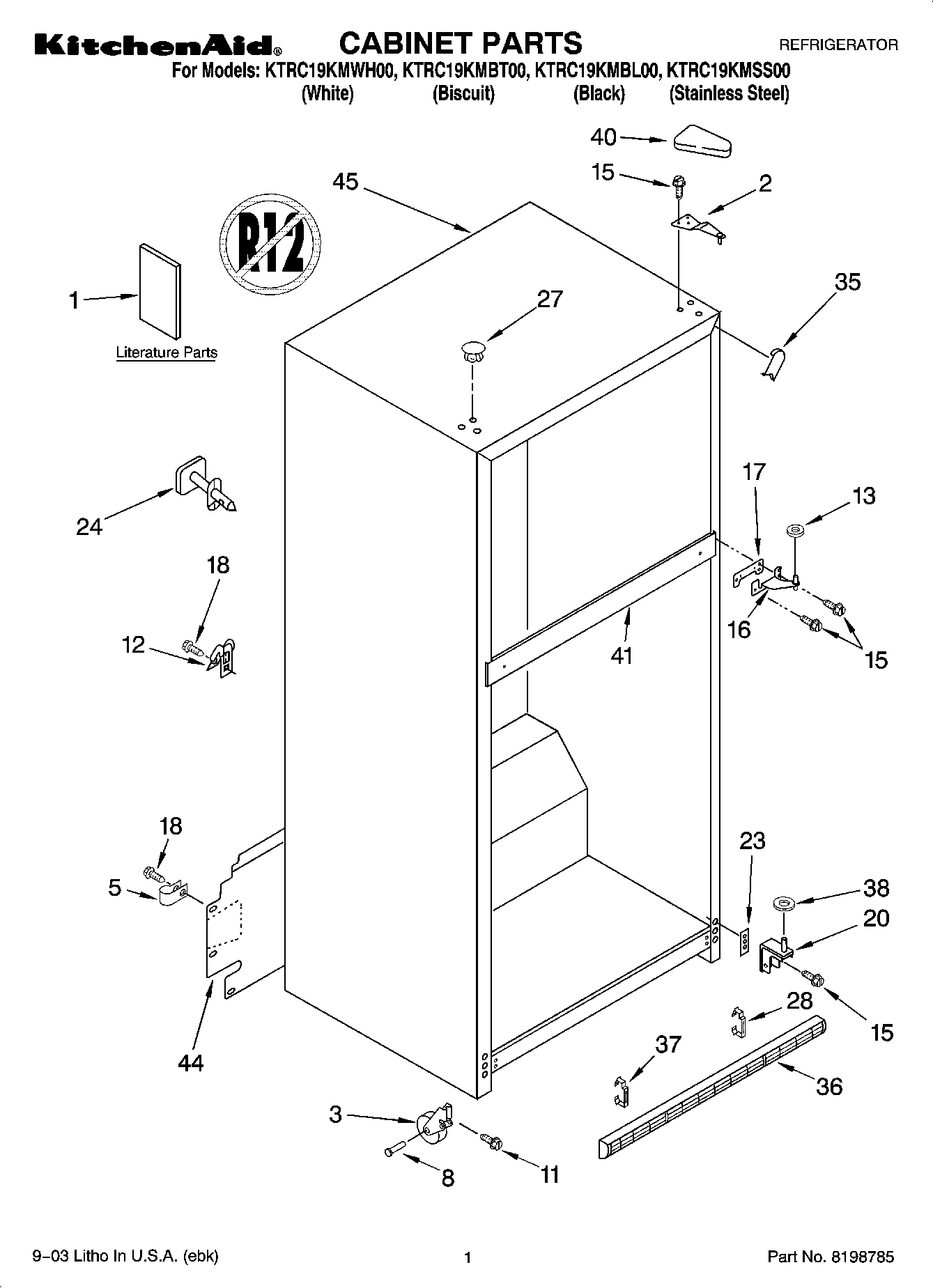01 - CABINET PARTS