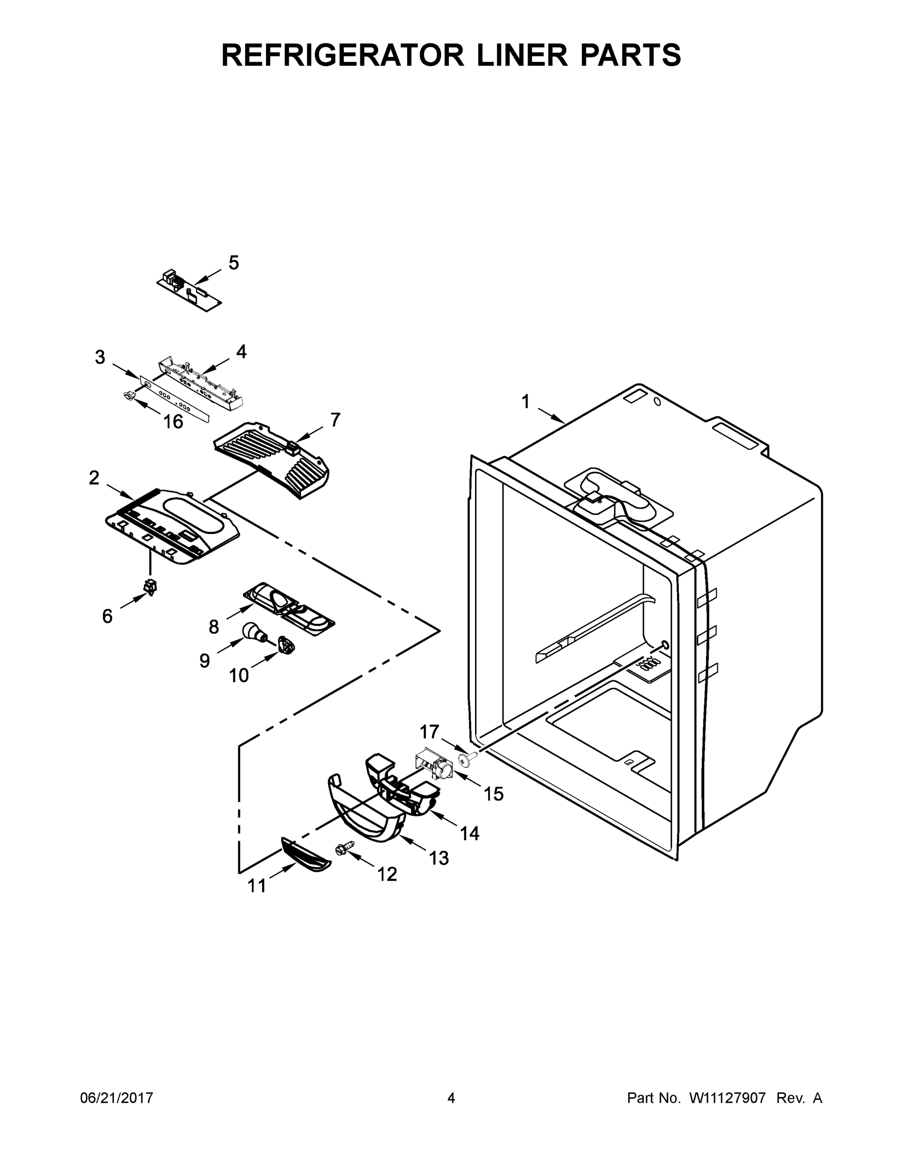 03 - REFRIGERATOR LINER PARTS