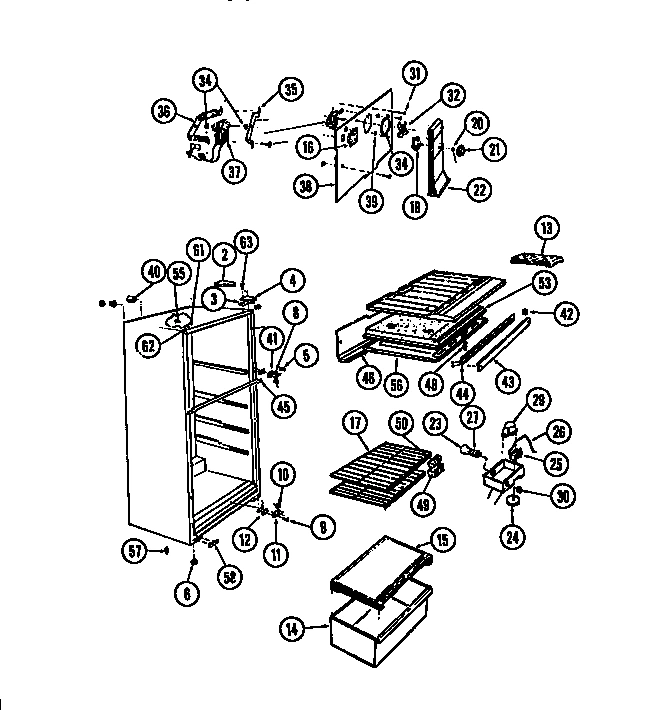 04 - FOOD COMPARTMENT, SHELVES, BLOWER M