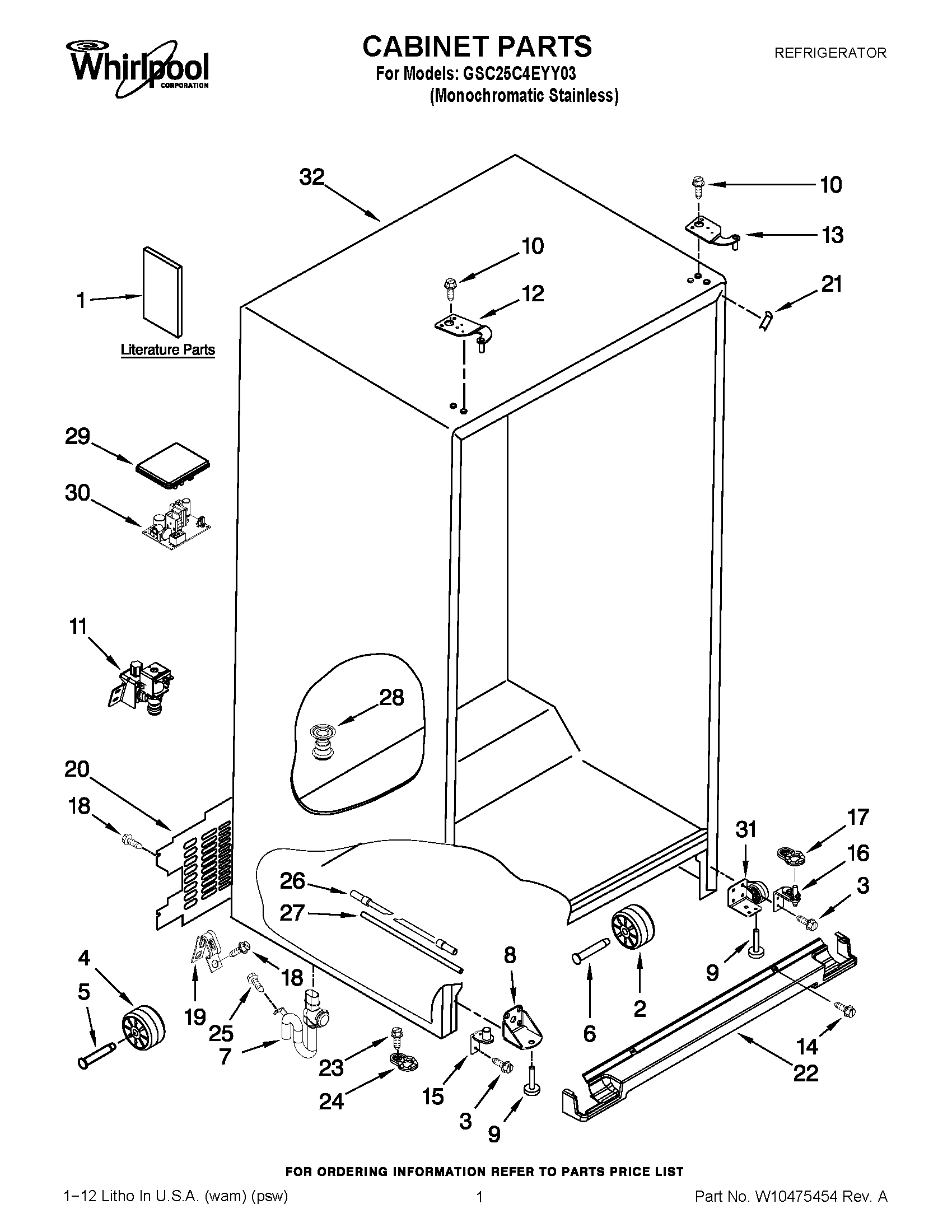 01 - CABINET PARTS