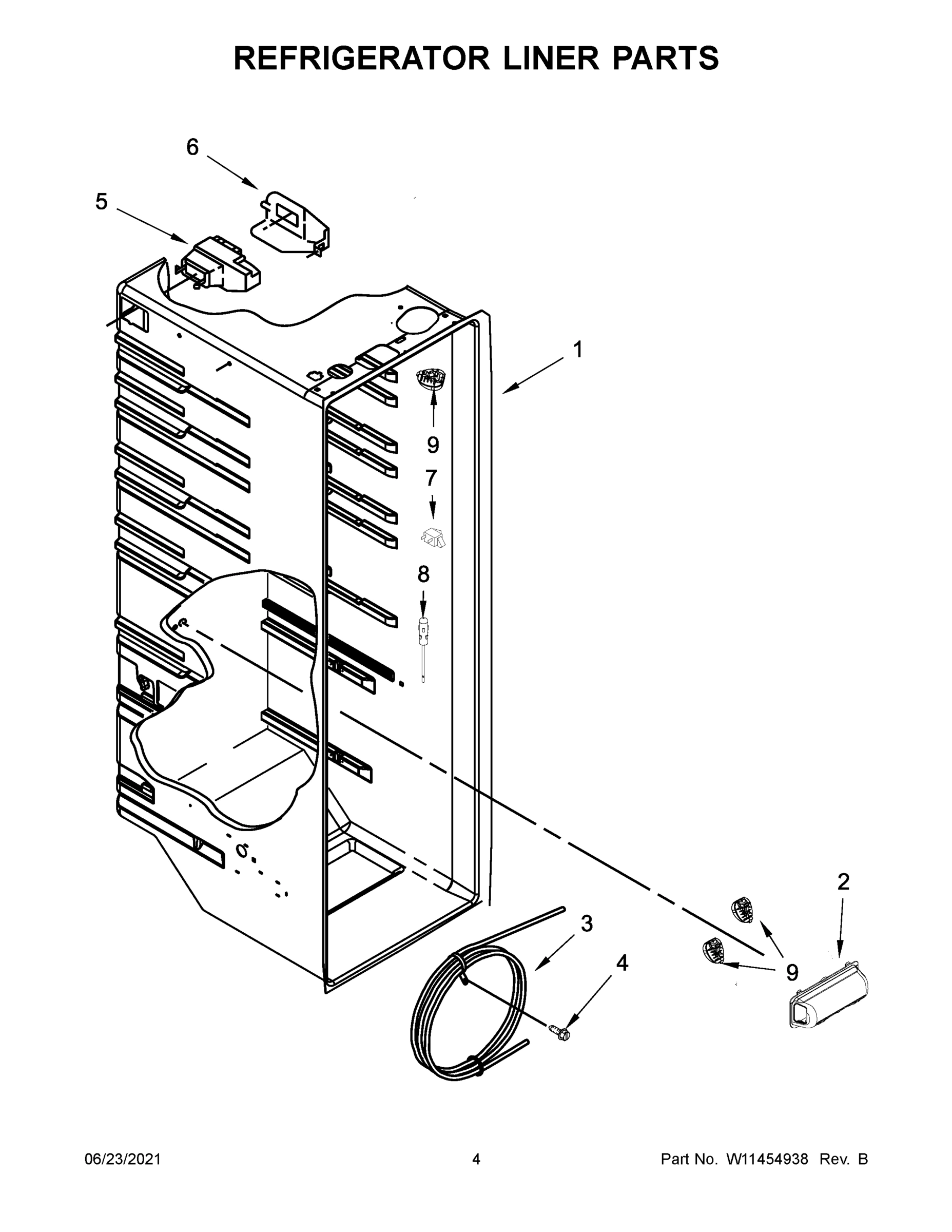 03 - REFRIGERATOR LINER PARTS