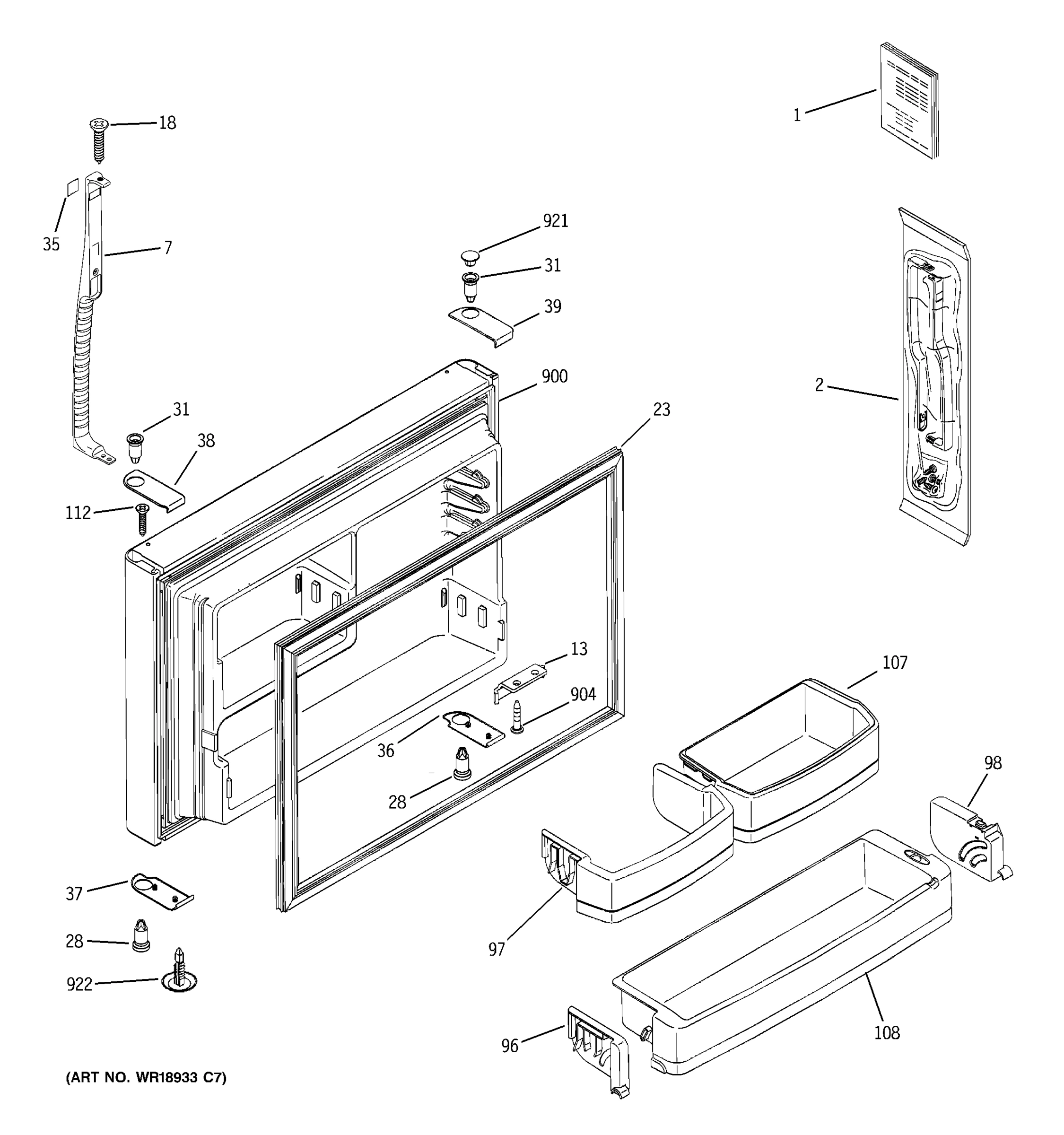 FREEZER DOOR