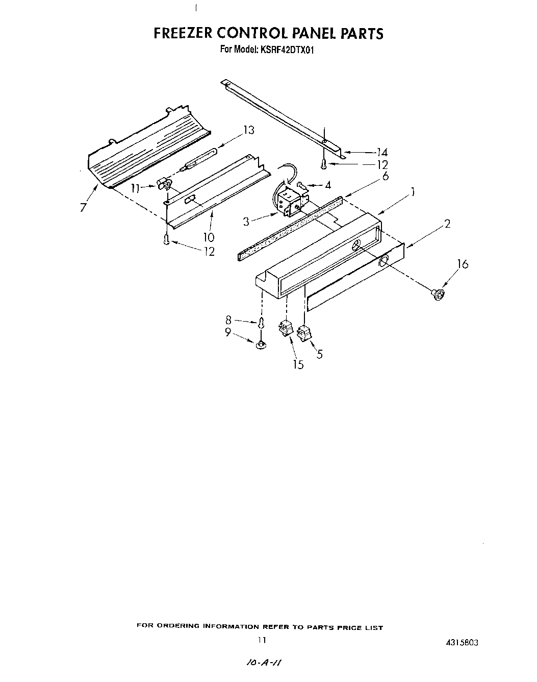08 - FREEZER CONTROL PANEL