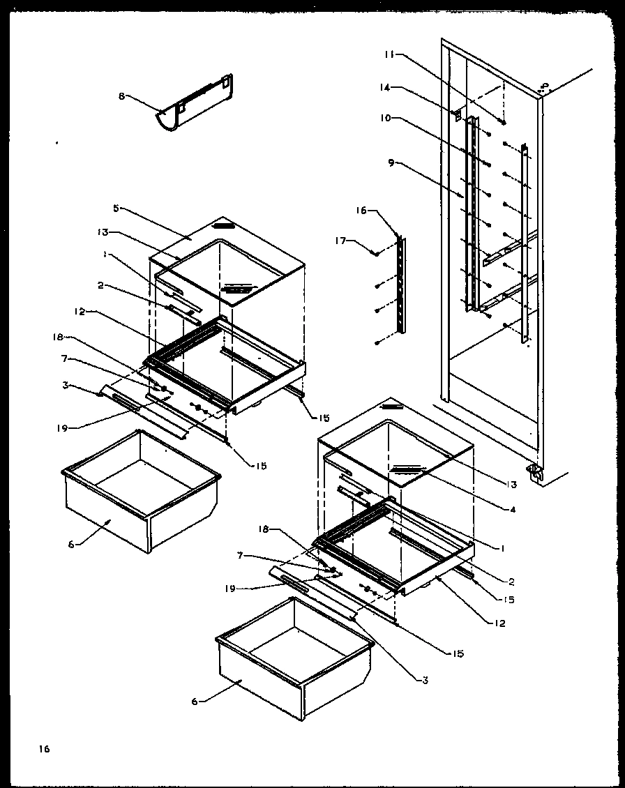14 - REF SHELVING AND DRAWERS