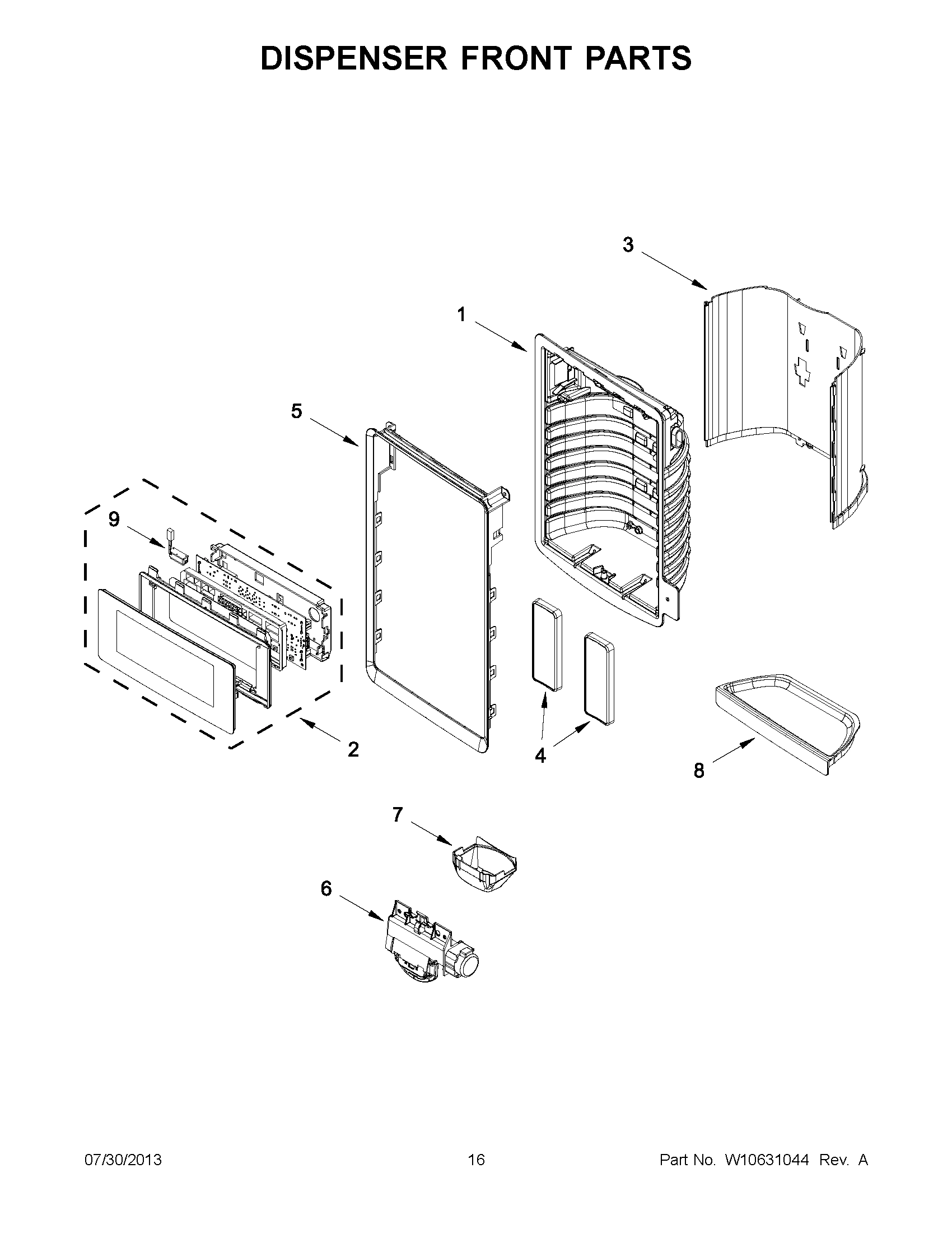 08 - DISPENSER FRONT PARTS