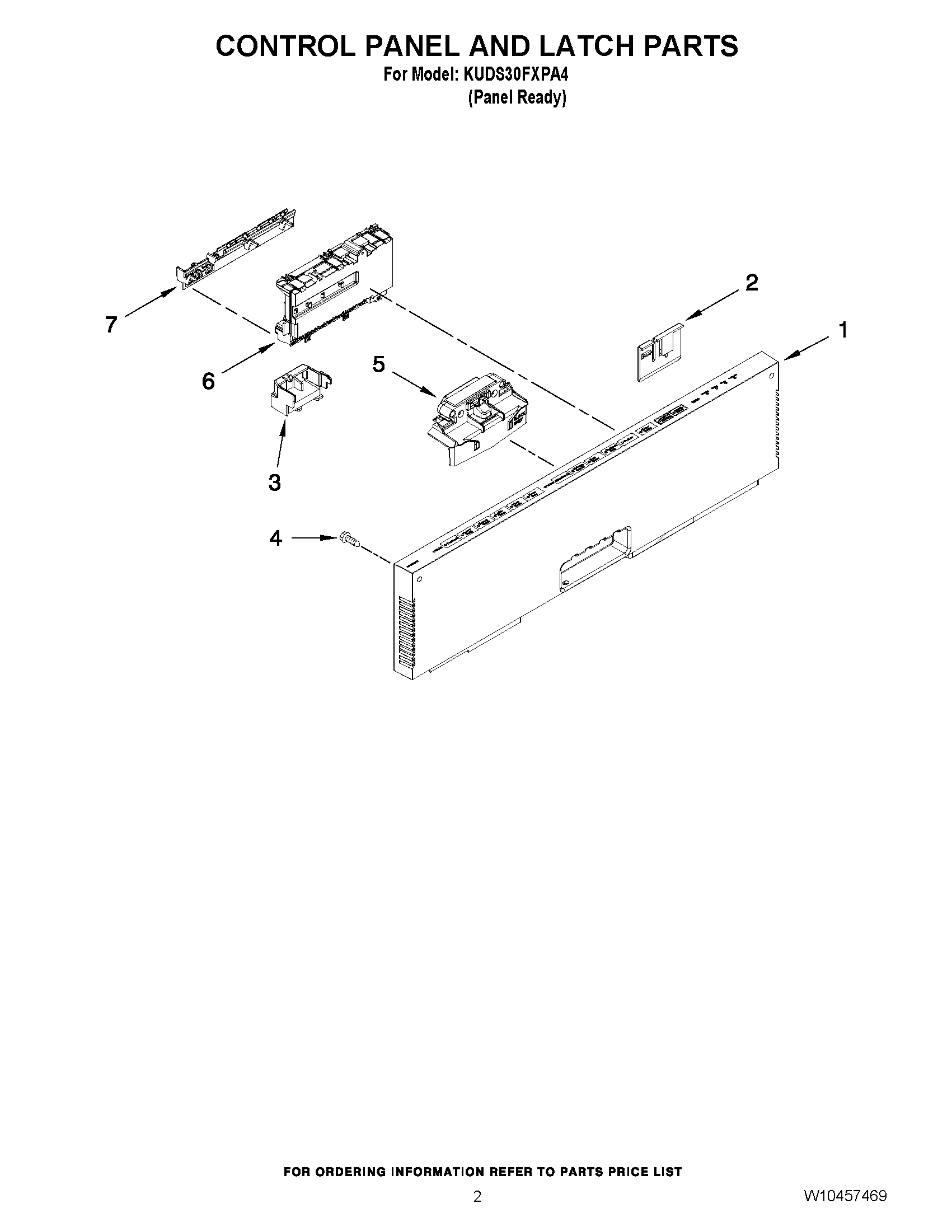 02 - CONTROL PANEL AND LATCH PARTS