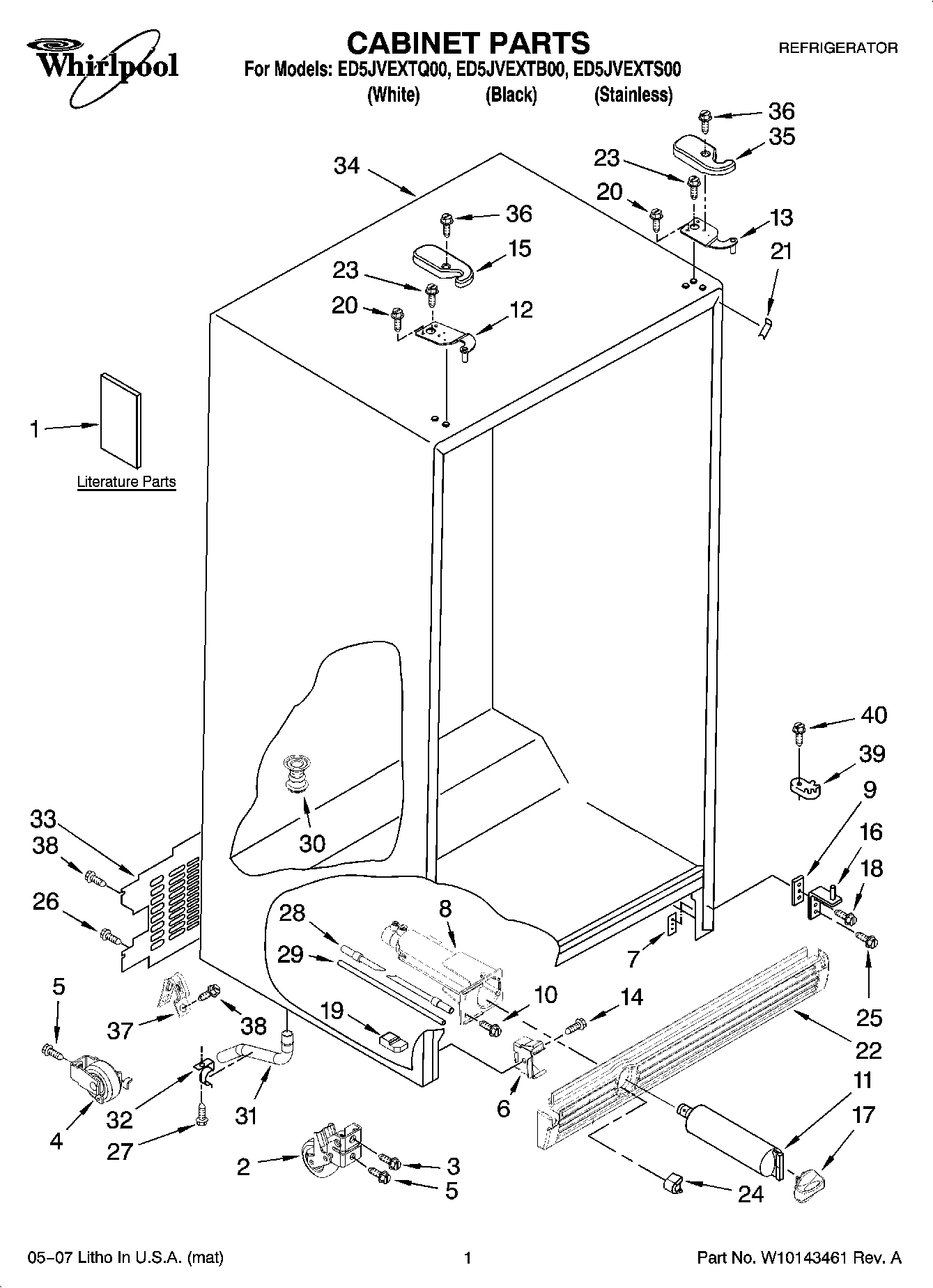 01 - CABINET PARTS
