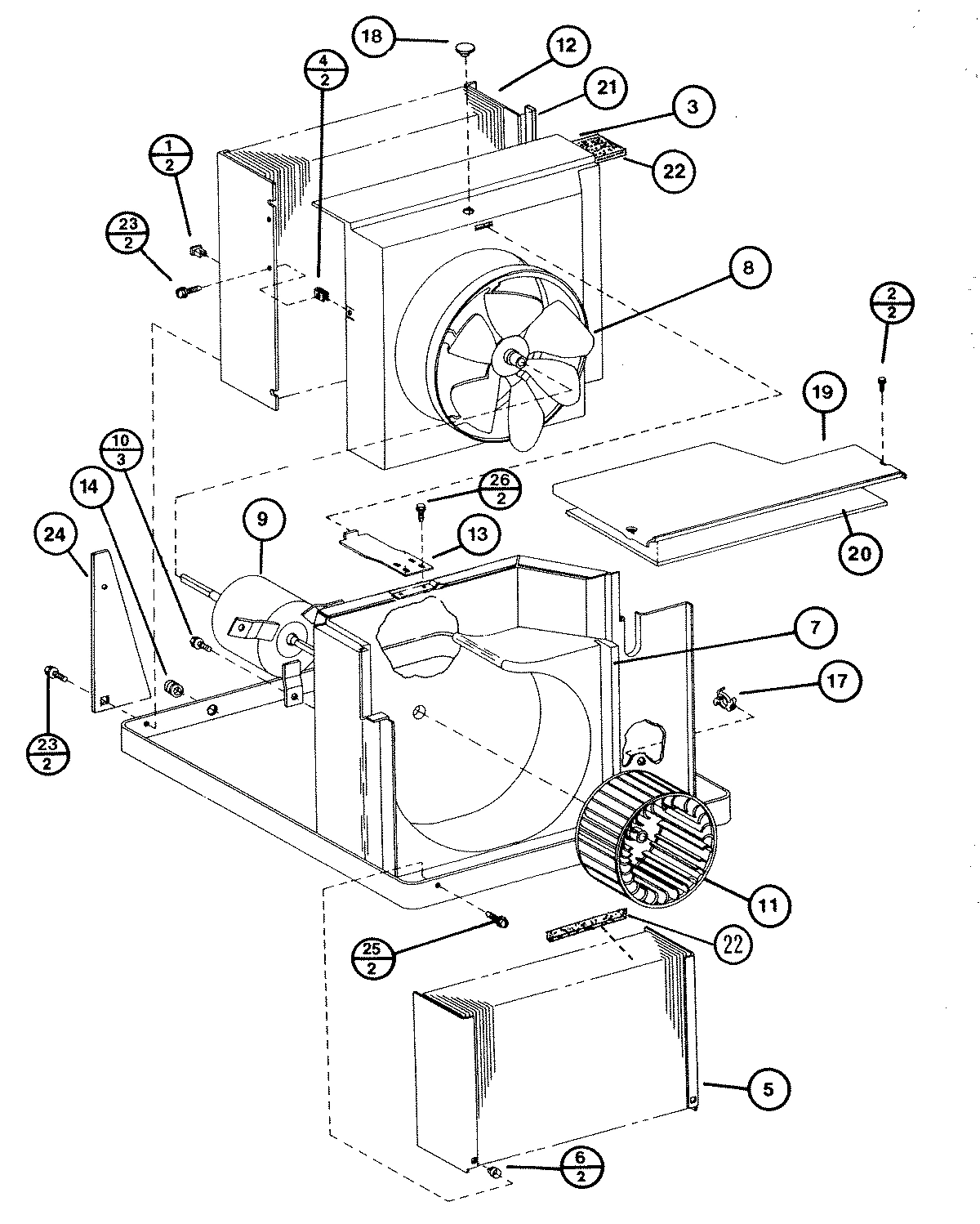 04 - MOTOR, EVAPORATOR, CONDENSER