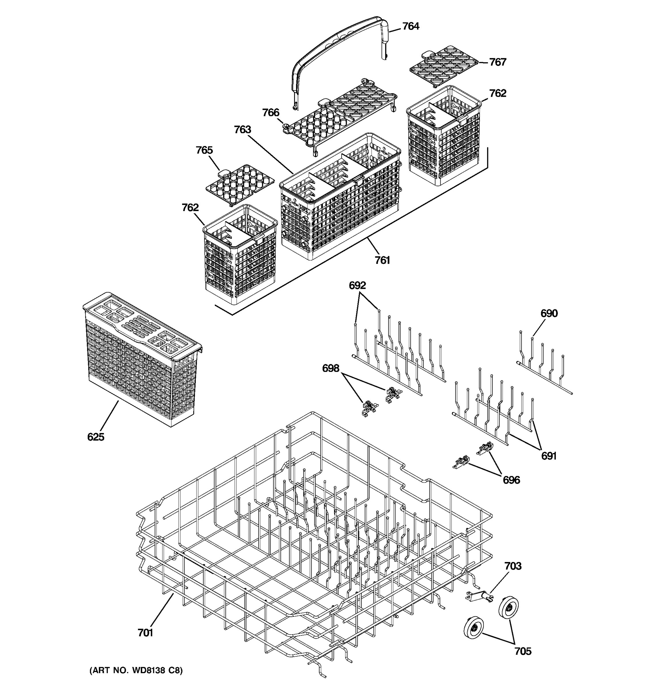 LOWER RACK ASSEMBLY