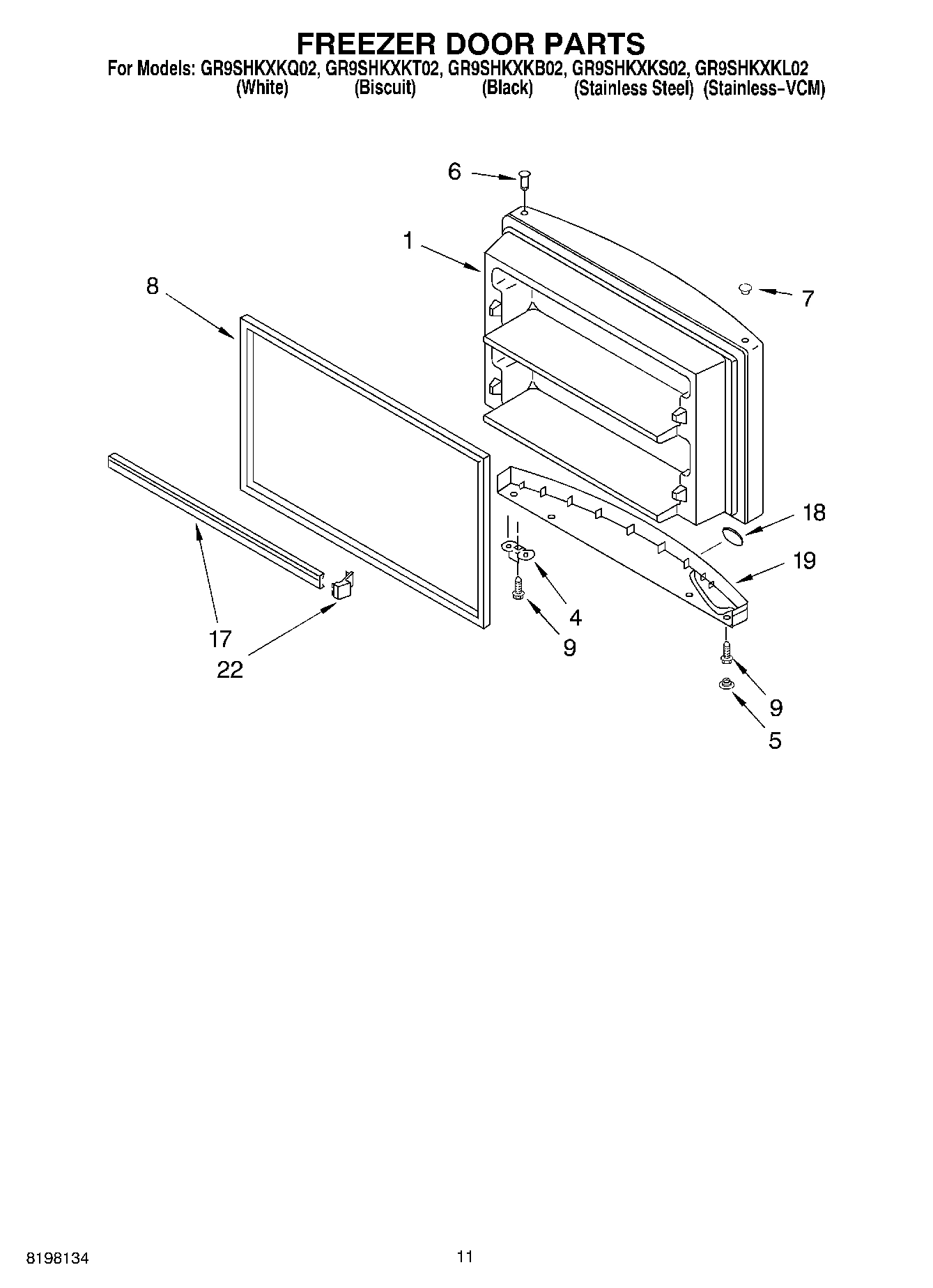06 - FREEZER DOOR, OPTIONAL