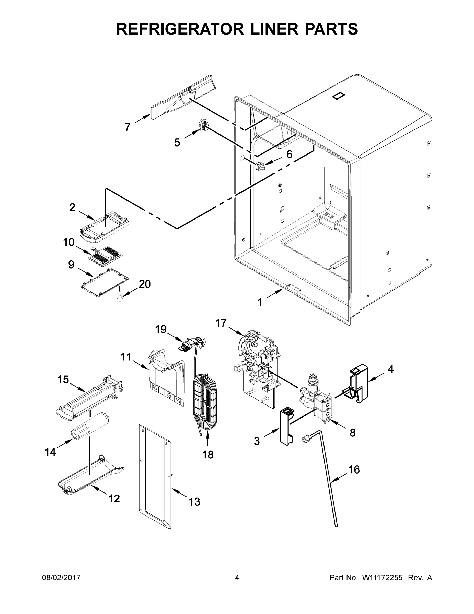 03 - REFRIGERATOR LINER PARTS