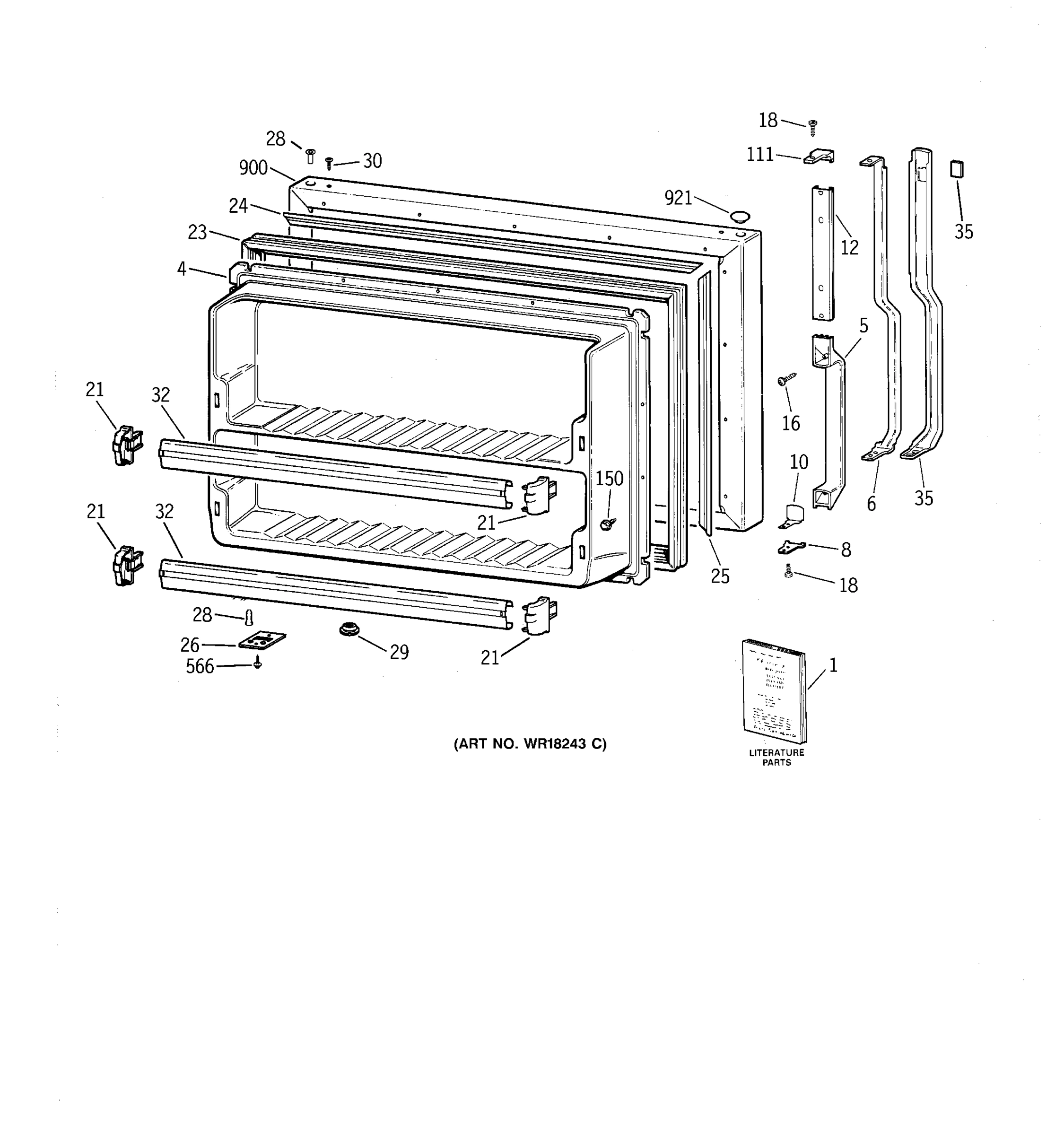 FREEZER DOOR