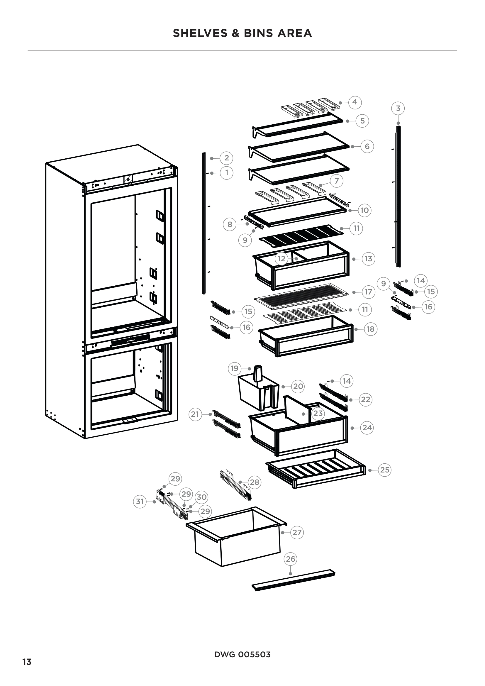 SHELVES & BINS AREA