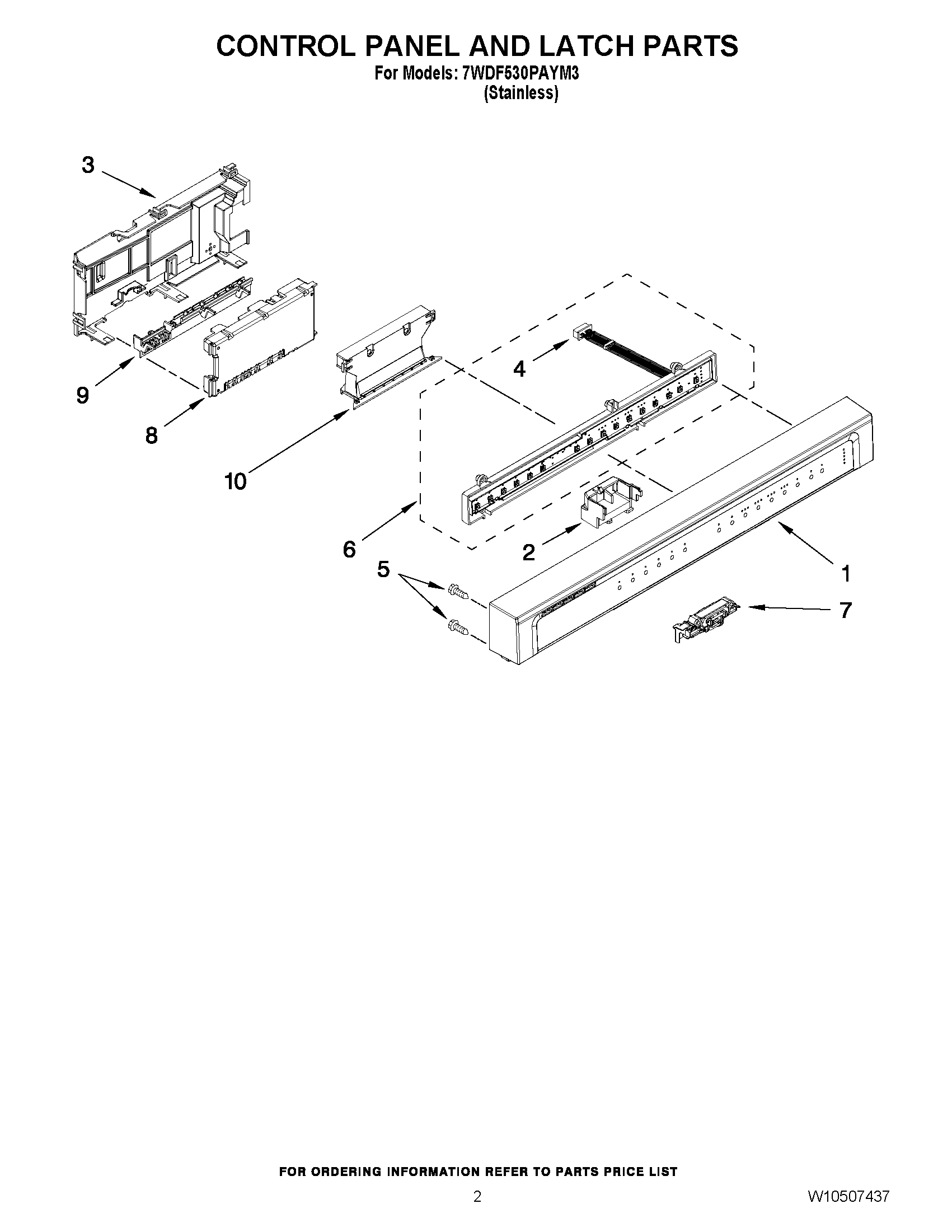 02 - CONTROL PANEL AND LATCH PARTS