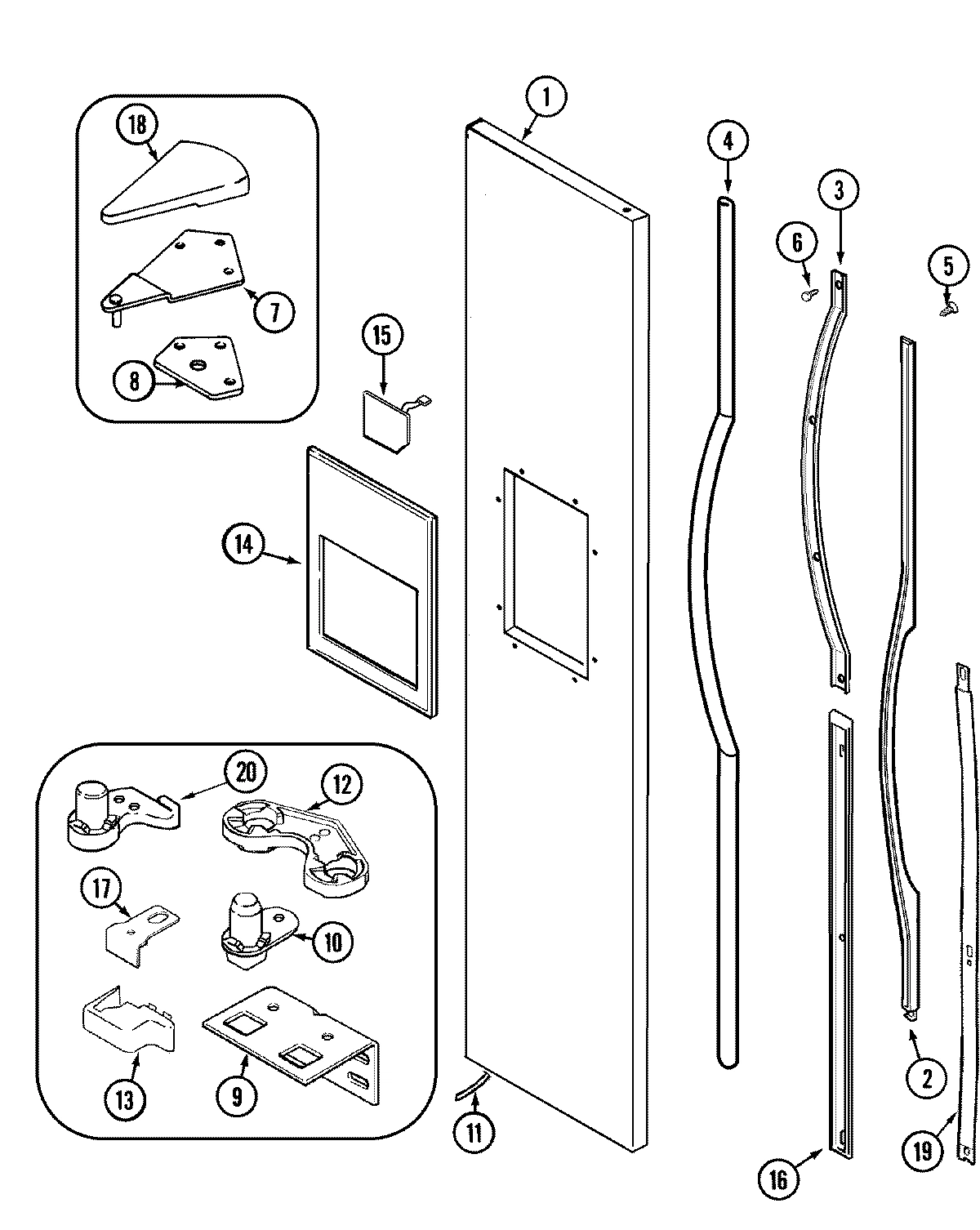06 - FREEZER OUTER DOOR (JCD2389GEB/Q/W)