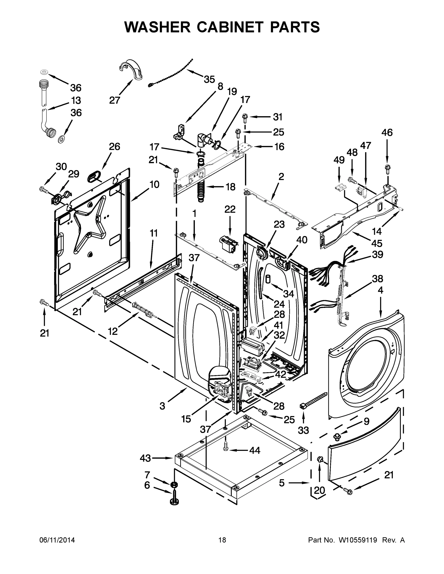 10 - WASHER CABINET PARTS
