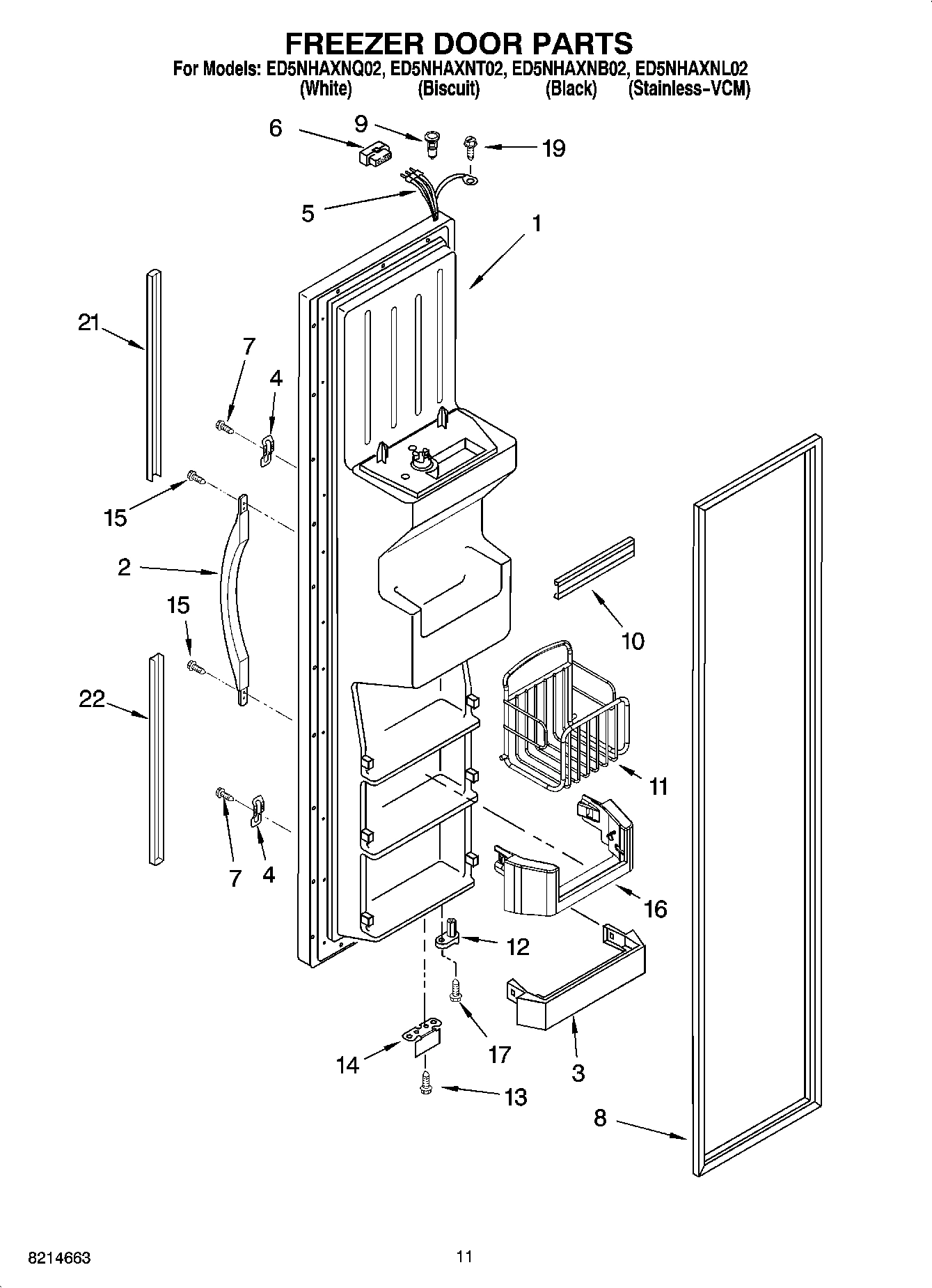 07 - FREEZER DOOR PARTS
