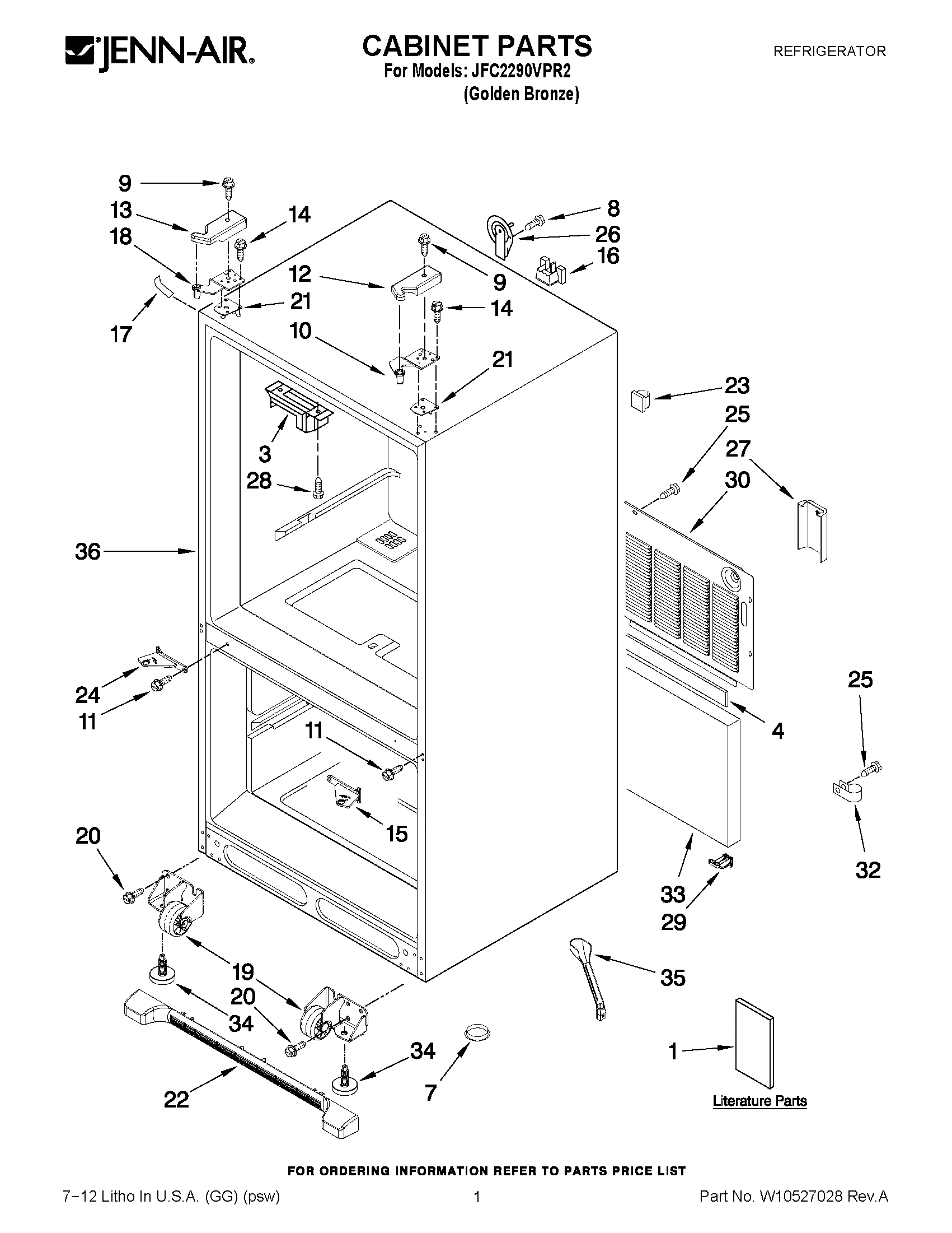 01 - CABINET PARTS