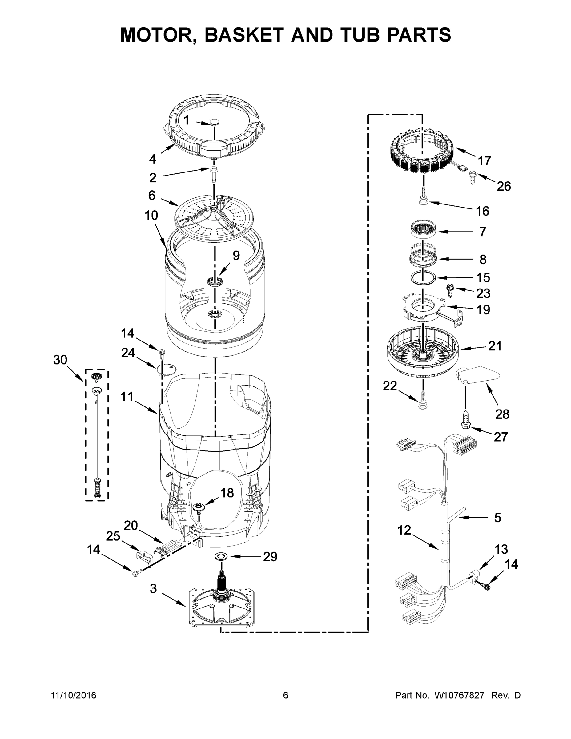 04 - MOTOR, BASKET AND TUB PARTS