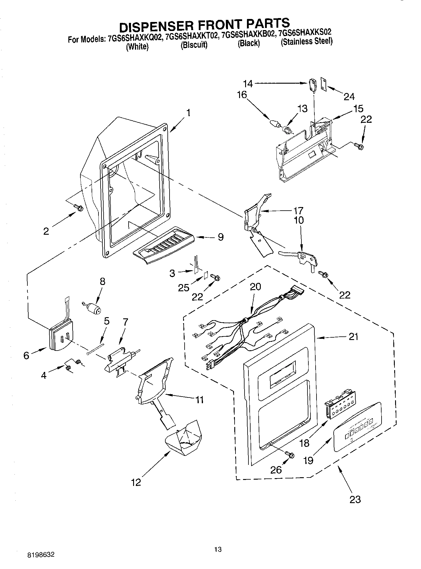 08 - DISPENSER FRONT PARTS