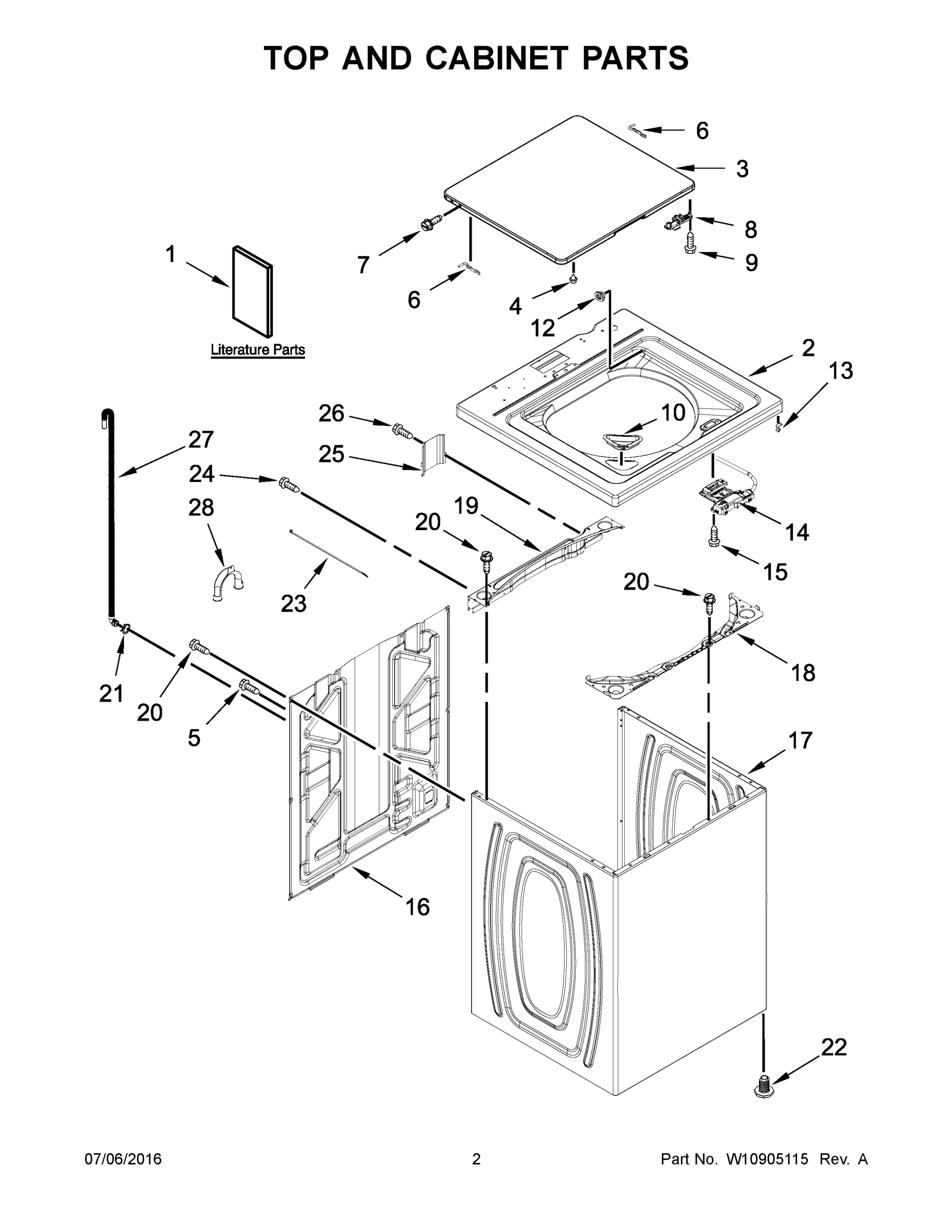 02 - TOP AND CABINET PARTS