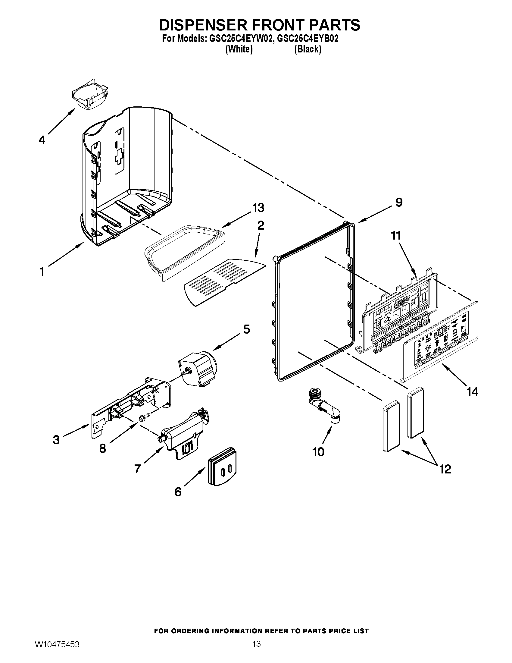 08 - DISPENSER FRONT PARTS