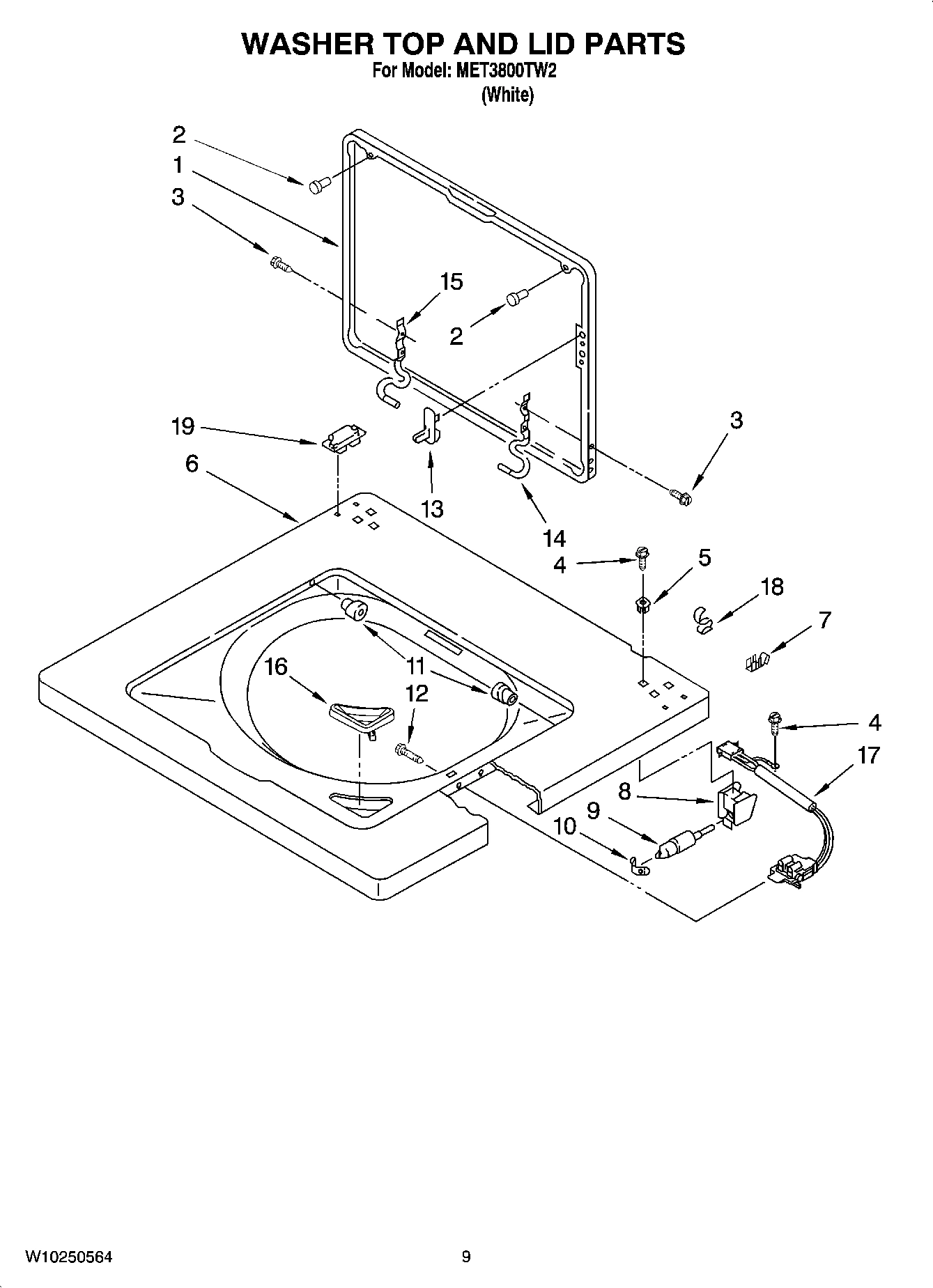06 - WASHER TOP AND LID PARTS